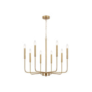 Ulfuvys Modern Candle Industrial Metal Chandelier - Lamp Copper