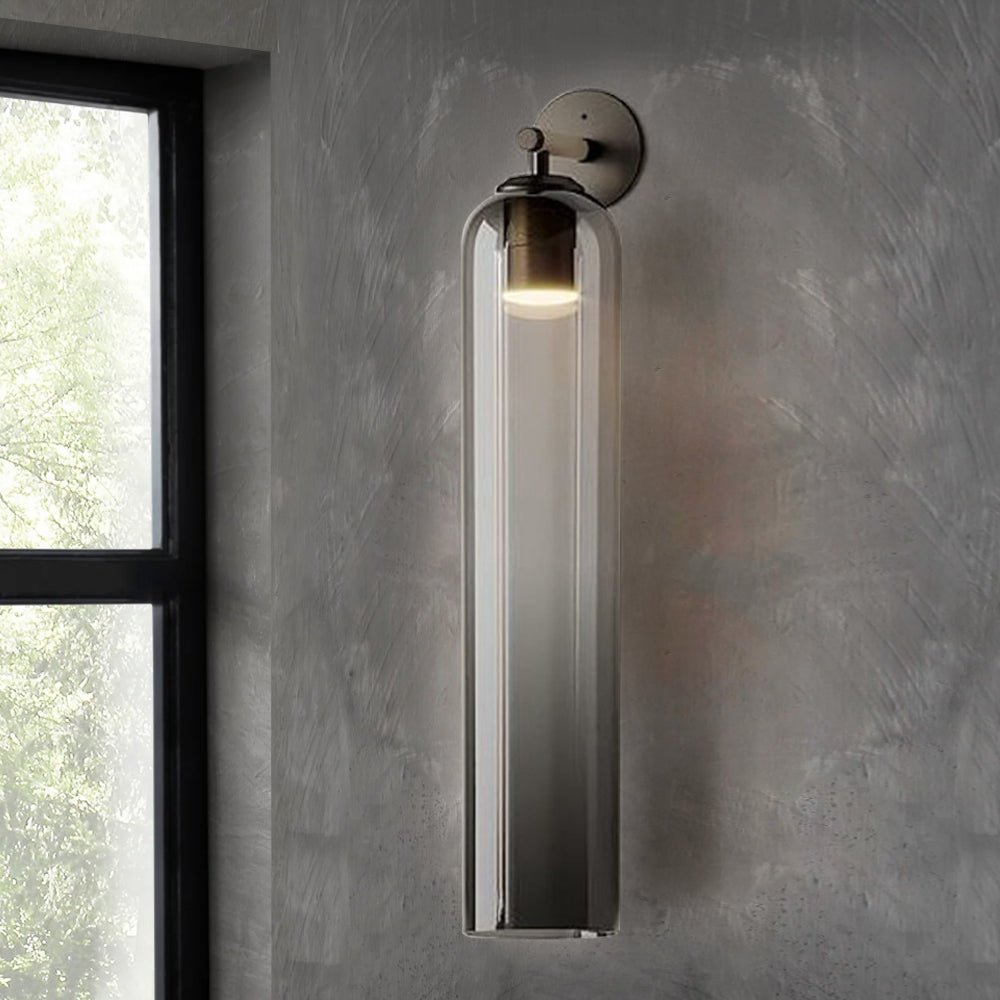 June Glass Indoor Wall Lamp Cylindrical - Lamp Copper