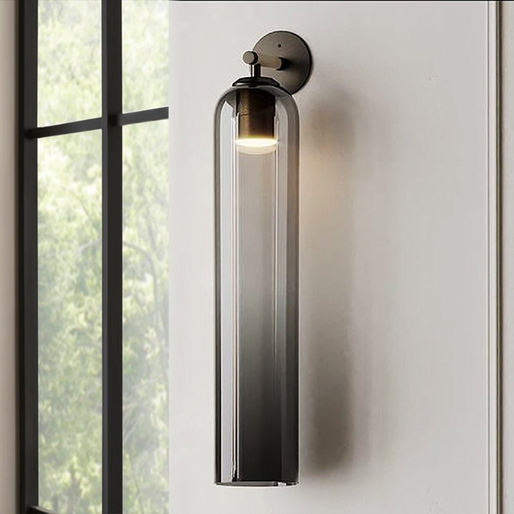 June Glass Indoor Wall Lamp Cylindrical - Lamp Copper