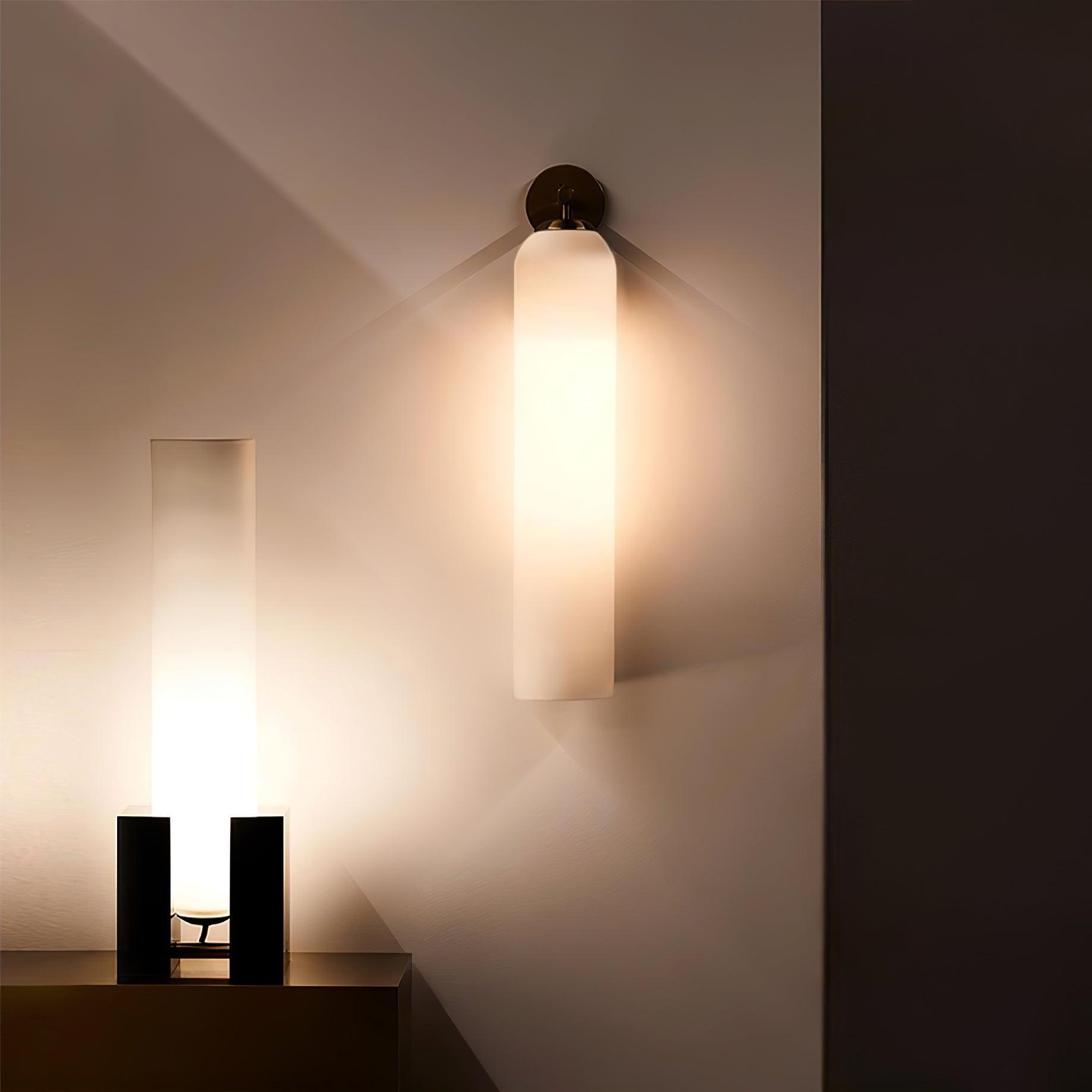 June Glass Indoor Wall Lamp Cylindrical - Lamp Copper