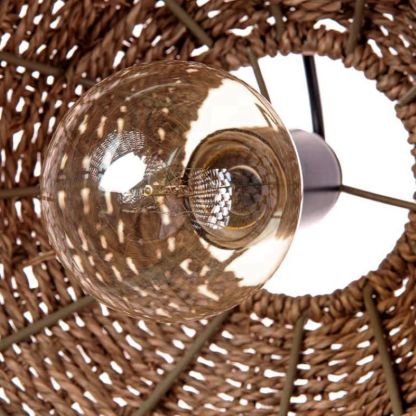 Muto Vintage Rustic LED Pendant Light Rattan Living Room Bedroom - Lamp Copper