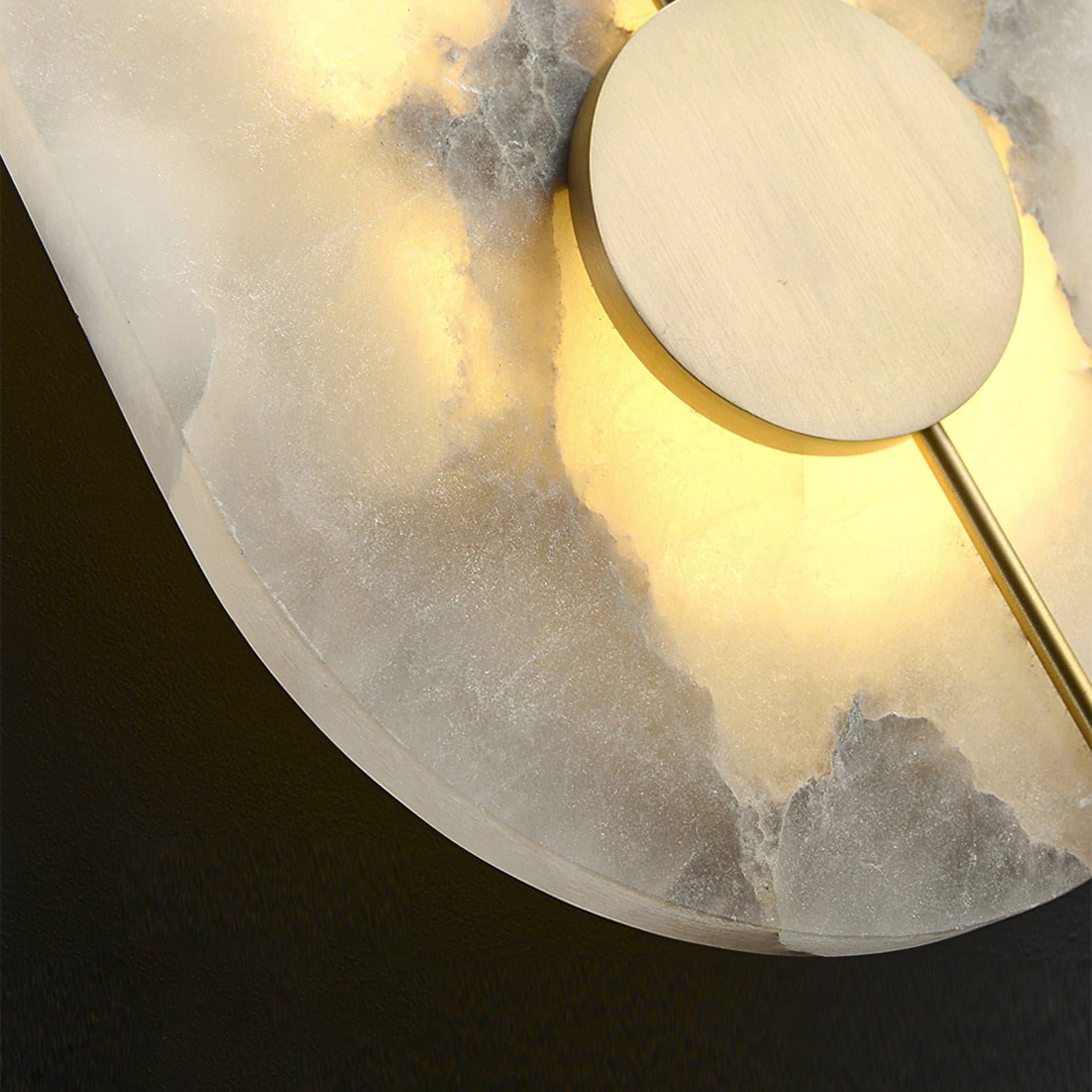Citheira Minimalist Alabaster Wall Light - Lamp Copper