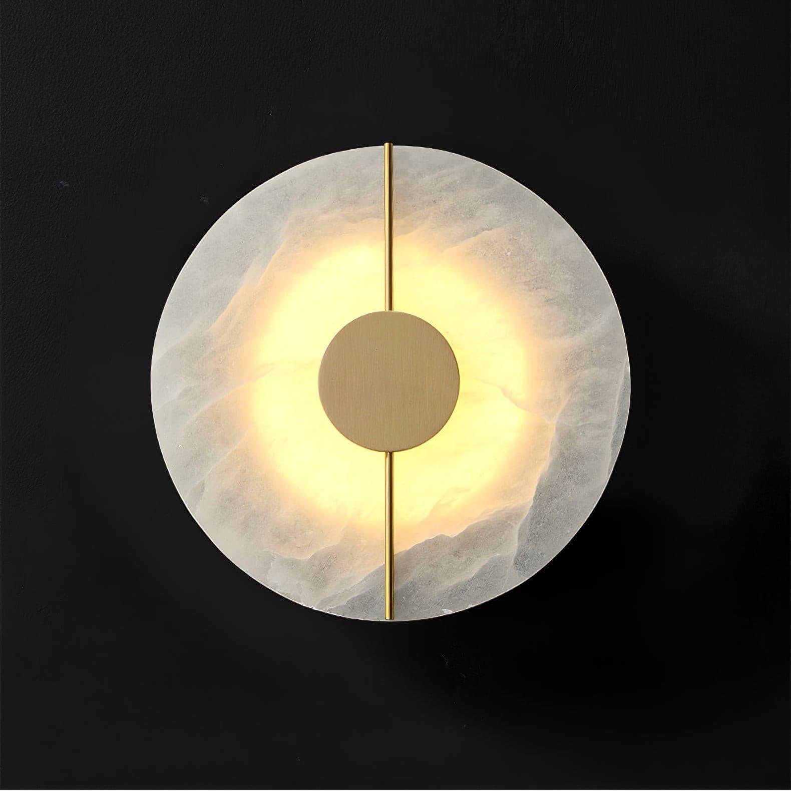 Citheira Minimalist Alabaster Wall Light - Lamp Copper