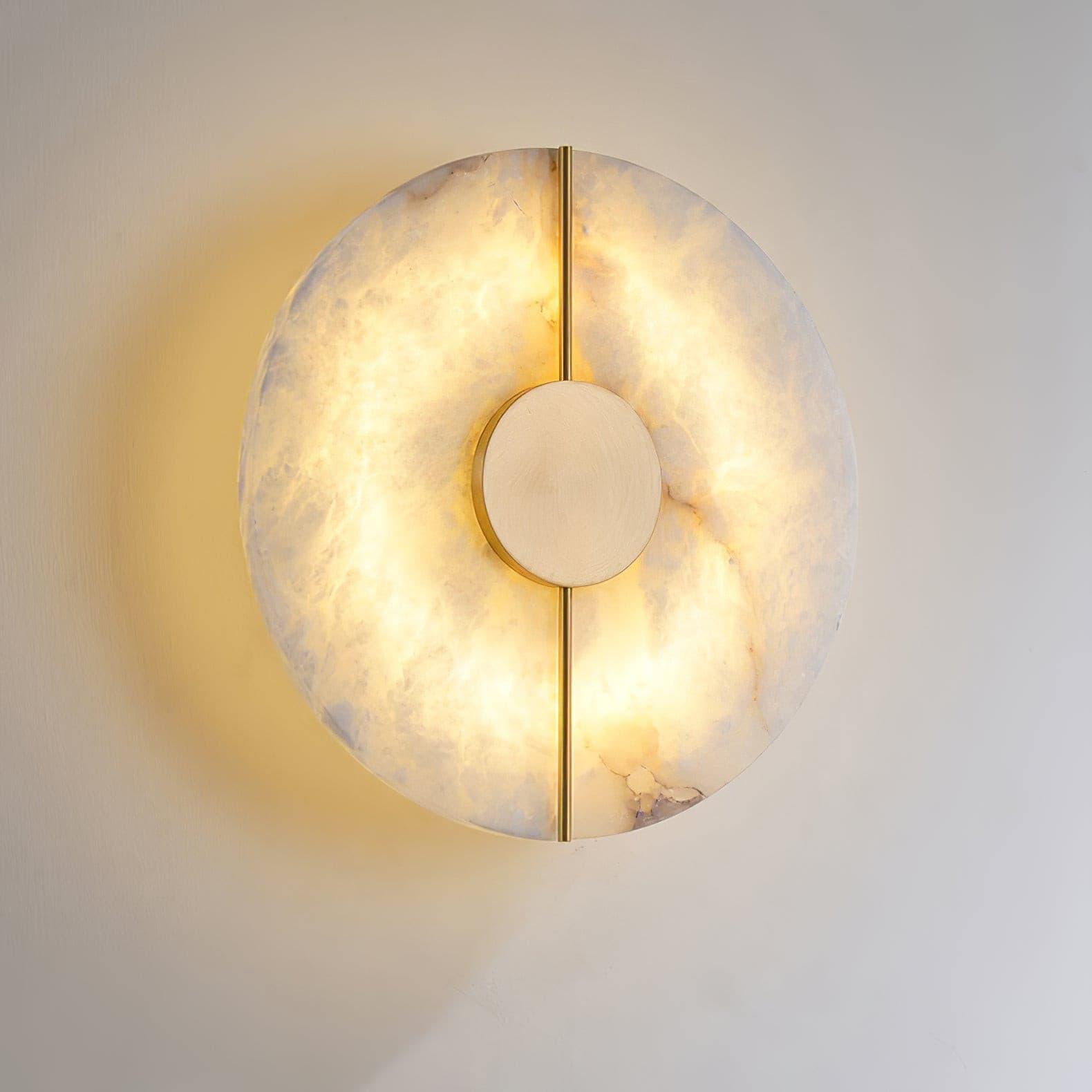 Citheira Minimalist Alabaster Wall Light - Lamp Copper