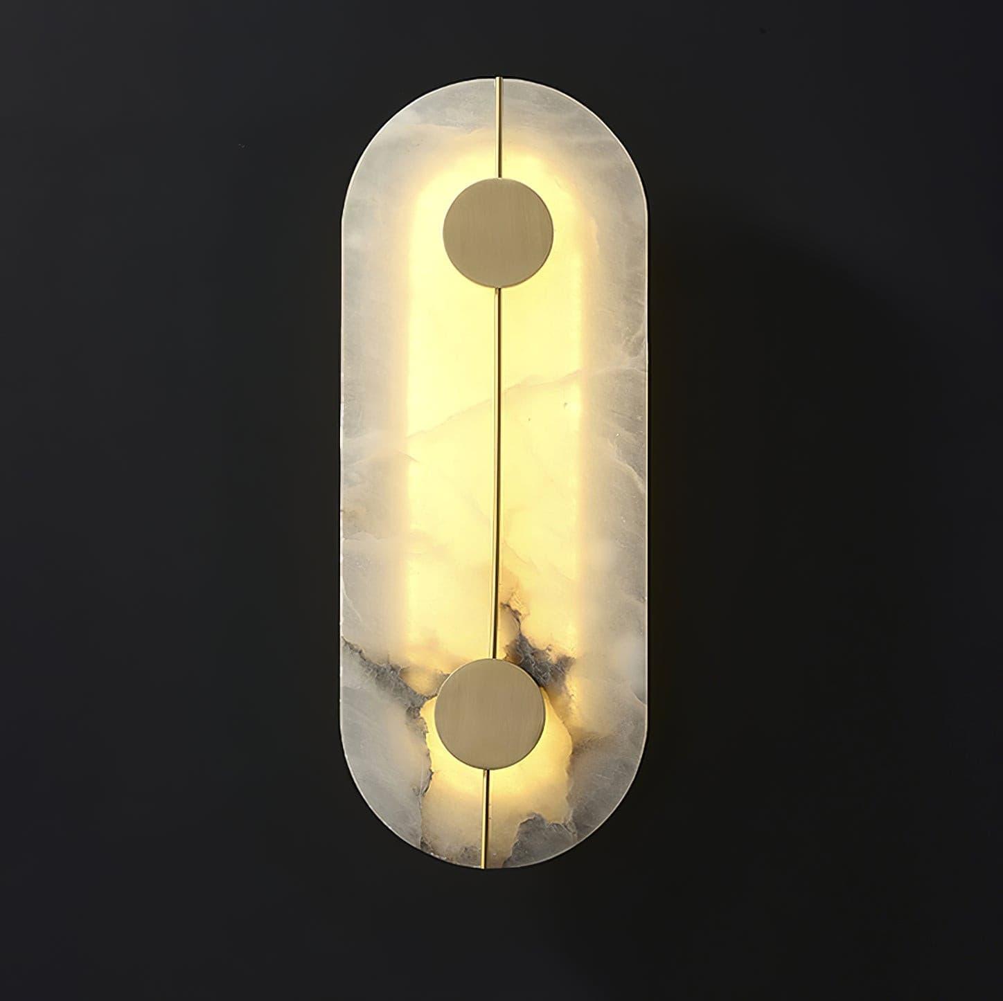 Citheira Minimalist Alabaster Wall Light - Lamp Copper