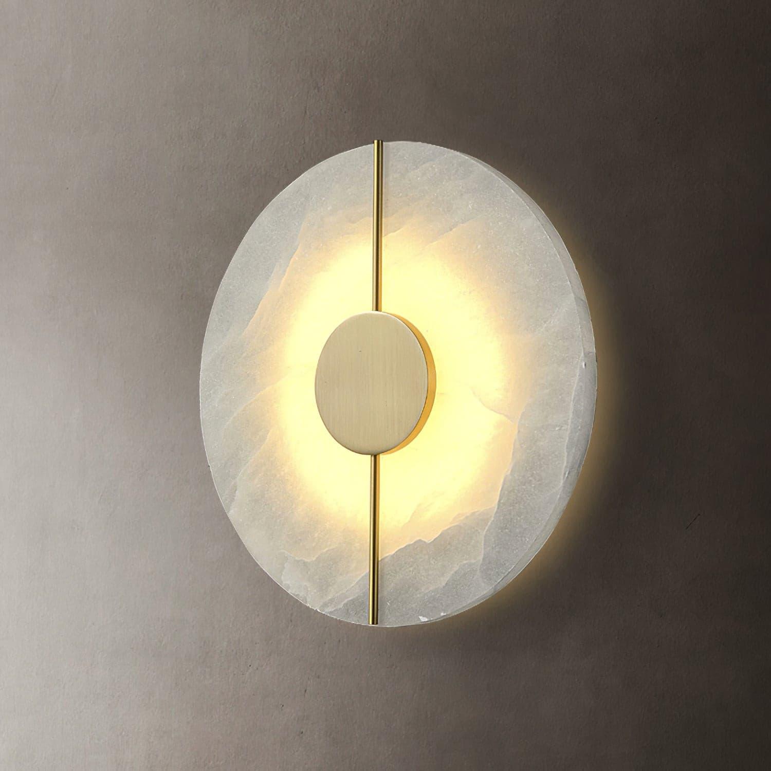 Citheira Minimalist Alabaster Wall Light - Lamp Copper