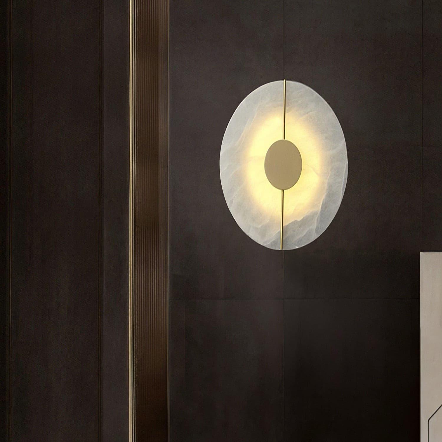 Citheira Minimalist Alabaster Wall Light - Lamp Copper