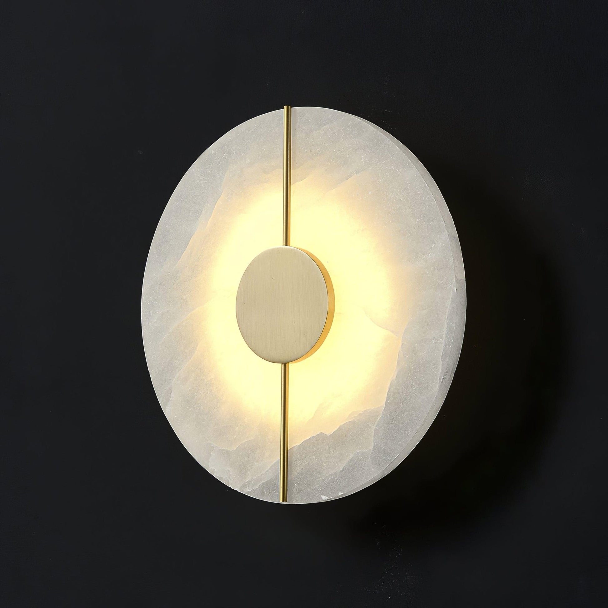 Citheira Minimalist Alabaster Wall Light - Lamp Copper