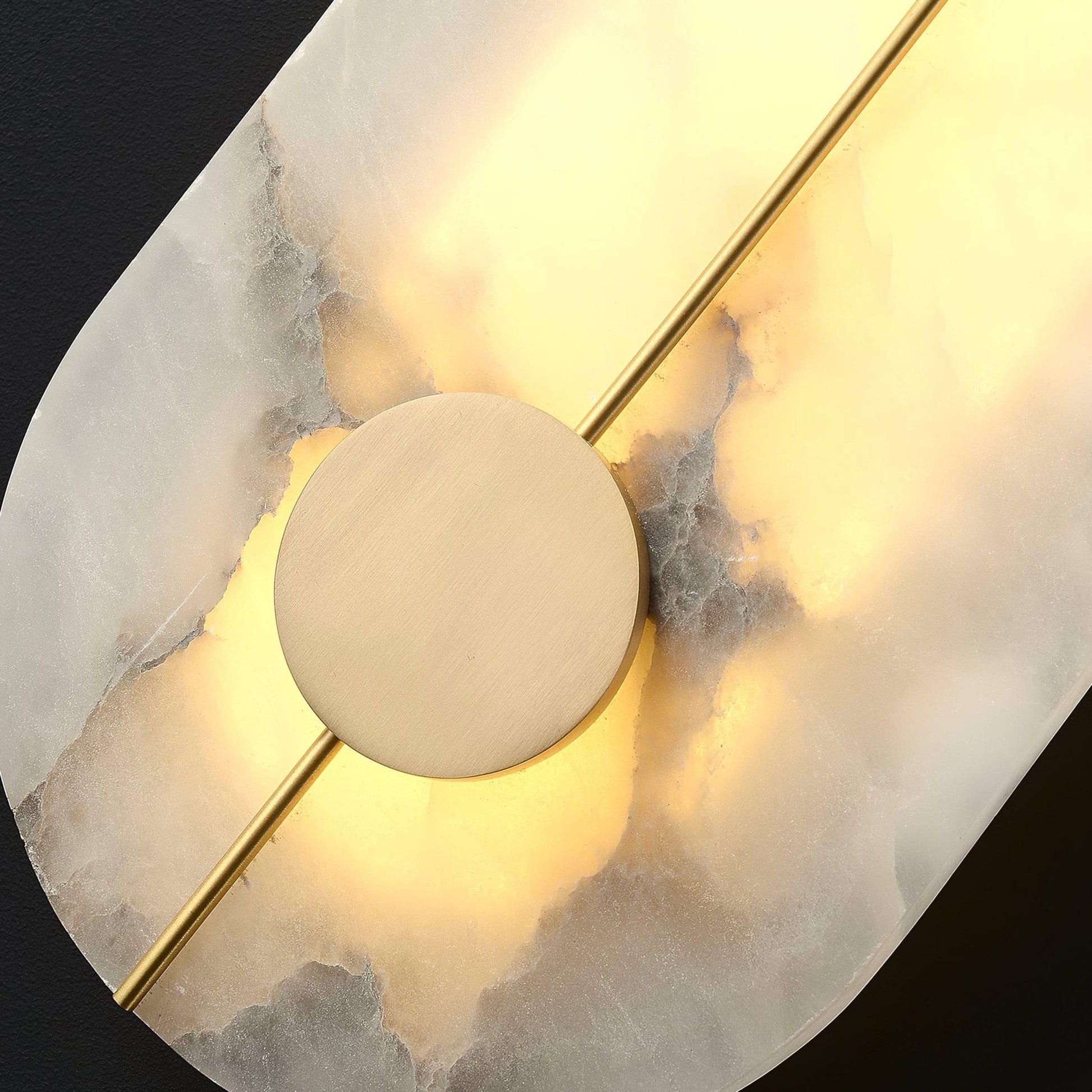 Citheira Minimalist Alabaster Wall Light - Lamp Copper