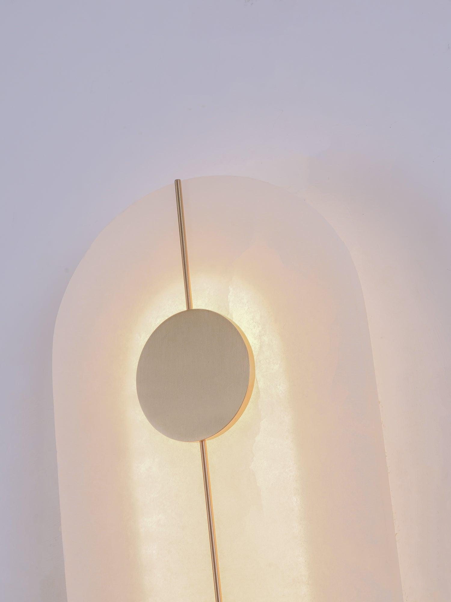 Citheira Minimalist Alabaster Wall Light - Lamp Copper