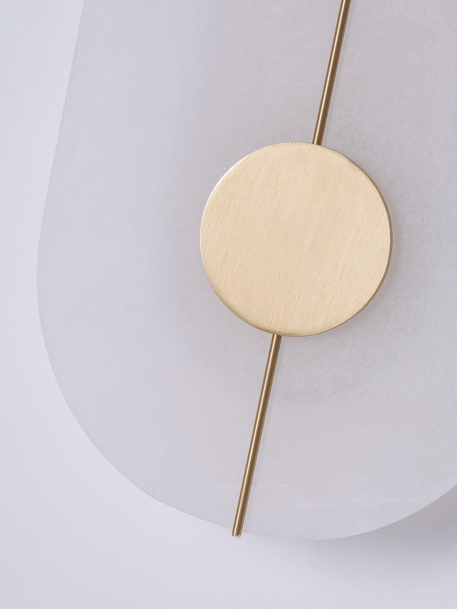 Citheira Minimalist Alabaster Wall Light - Lamp Copper