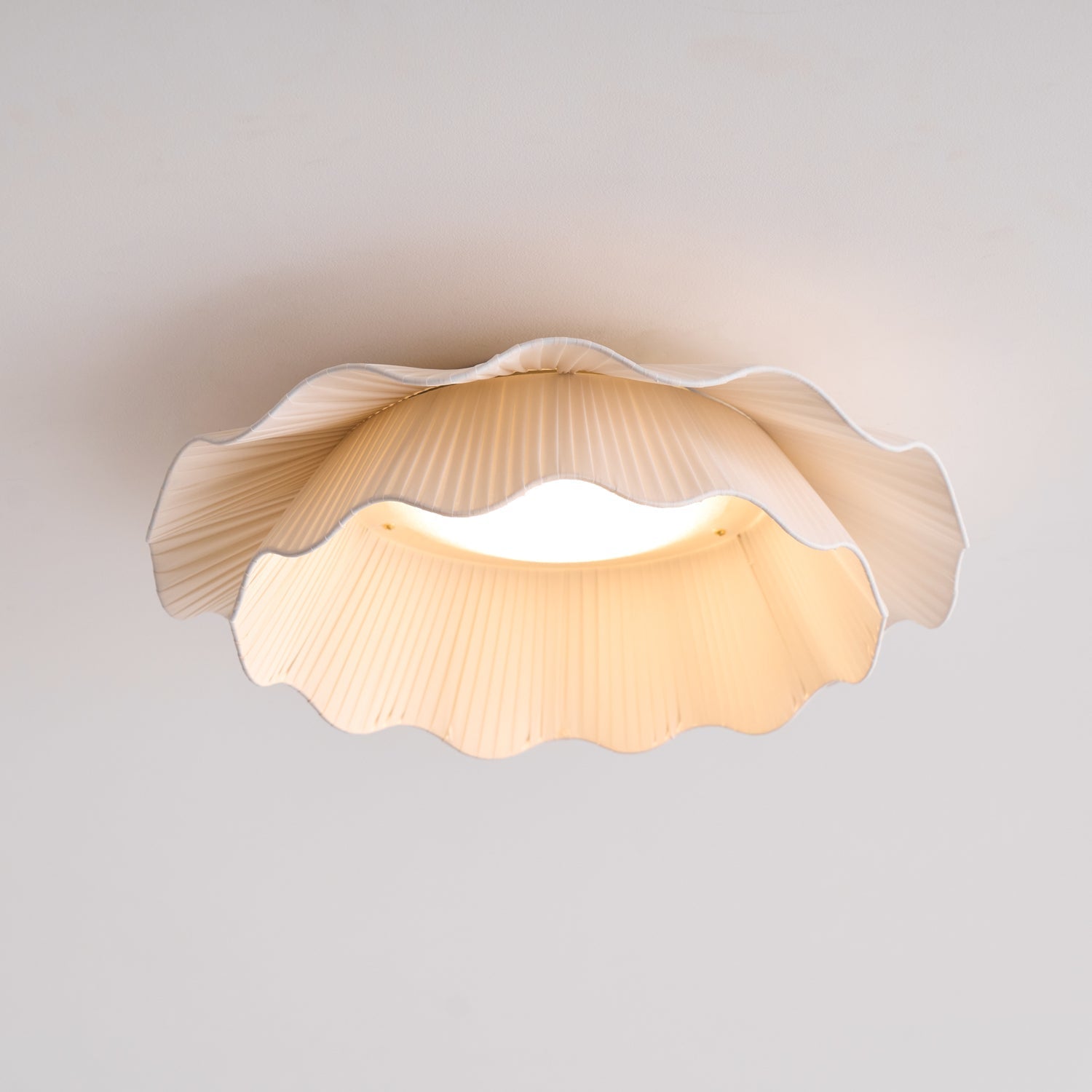 Tirah Fabric Wave Ceiling Light Brass - Lamp Copper