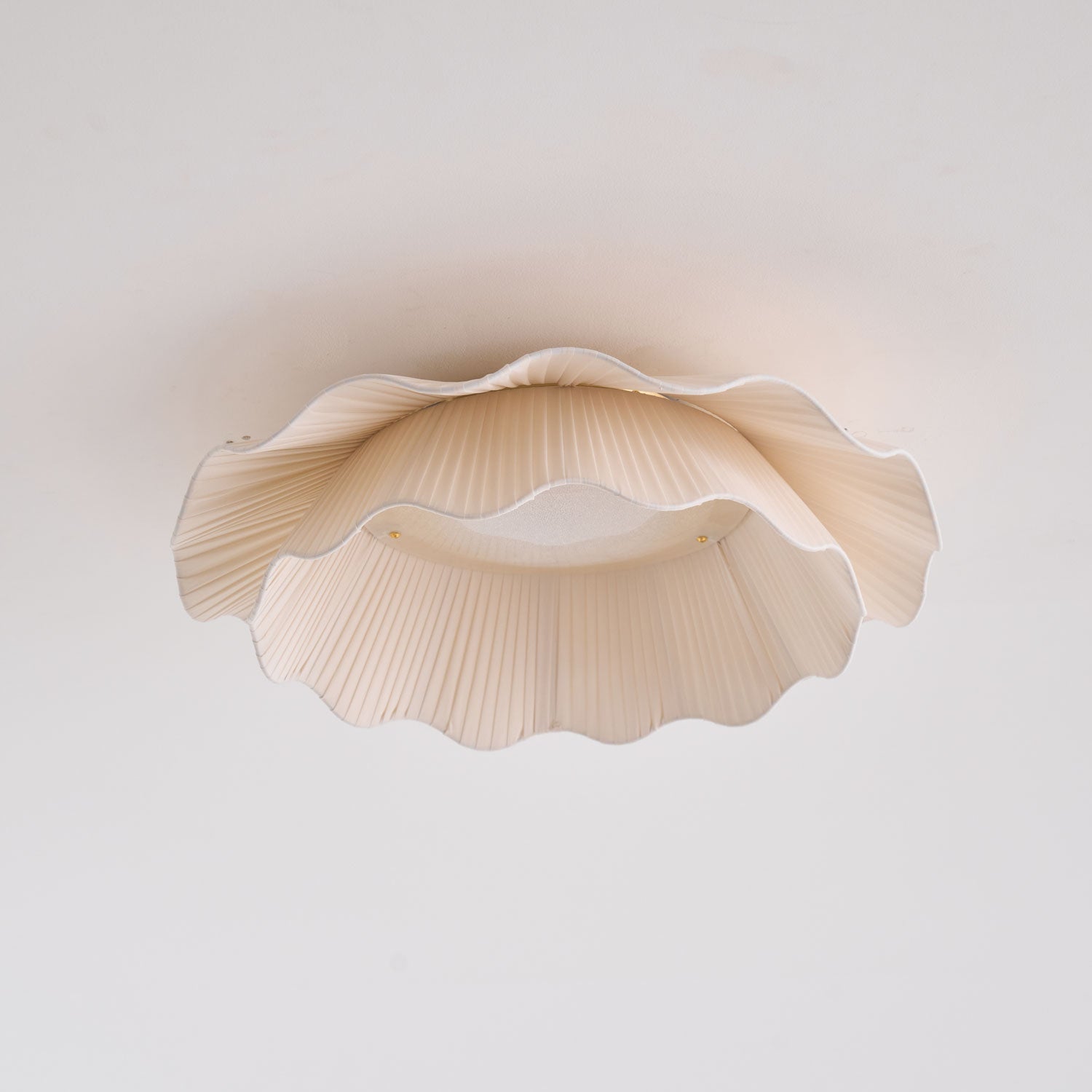 Tirah Fabric Wave Ceiling Light Brass - Lamp Copper