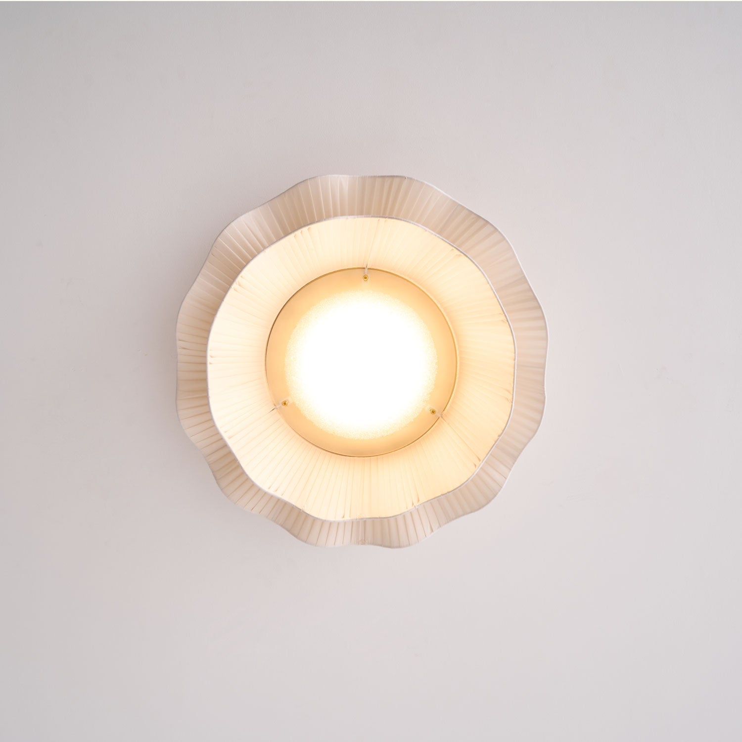 Tirah Fabric Wave Ceiling Light Brass - Lamp Copper