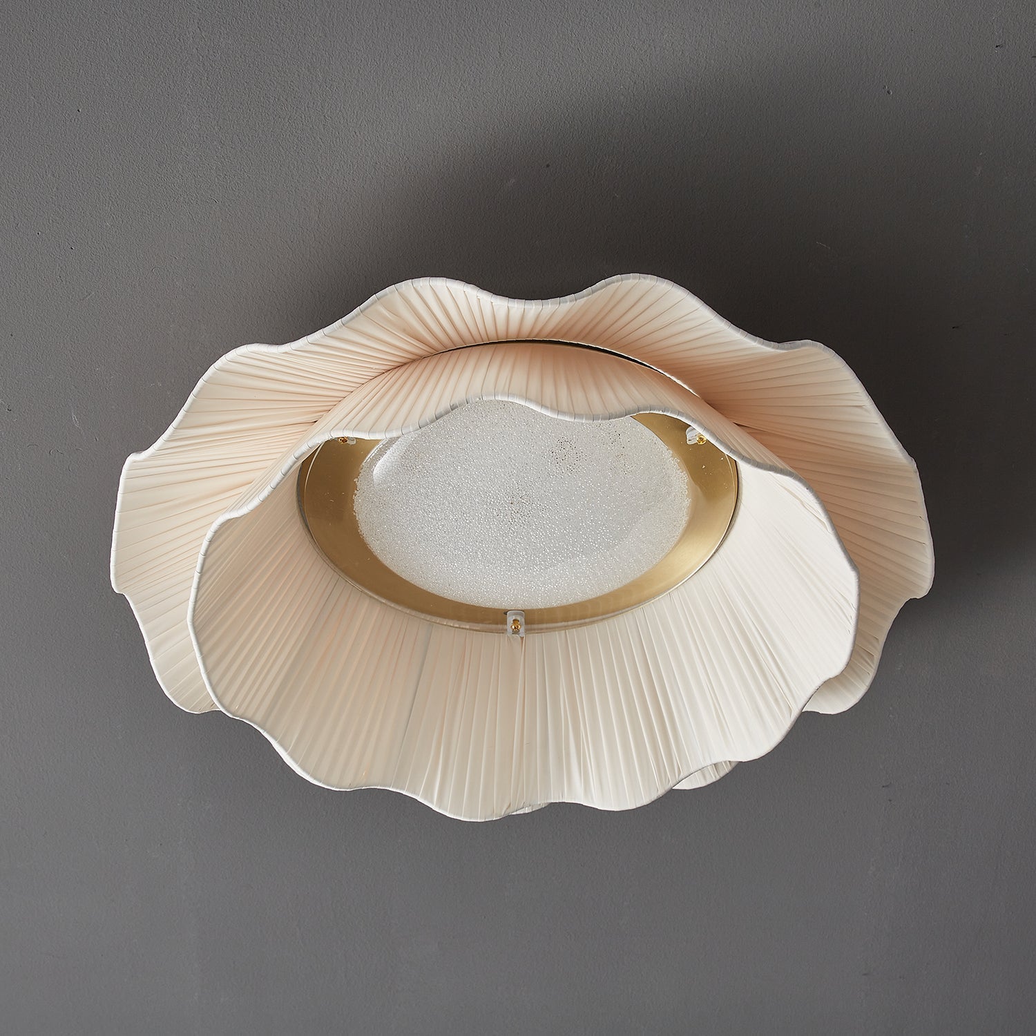 Tirah Fabric Wave Ceiling Light Brass - Lamp Copper