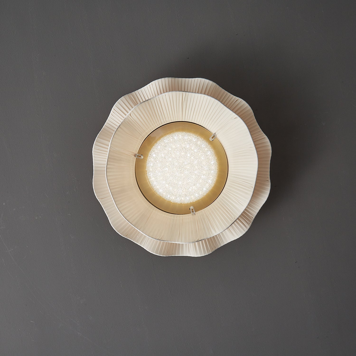 Tirah Fabric Wave Ceiling Light Brass - Lamp Copper