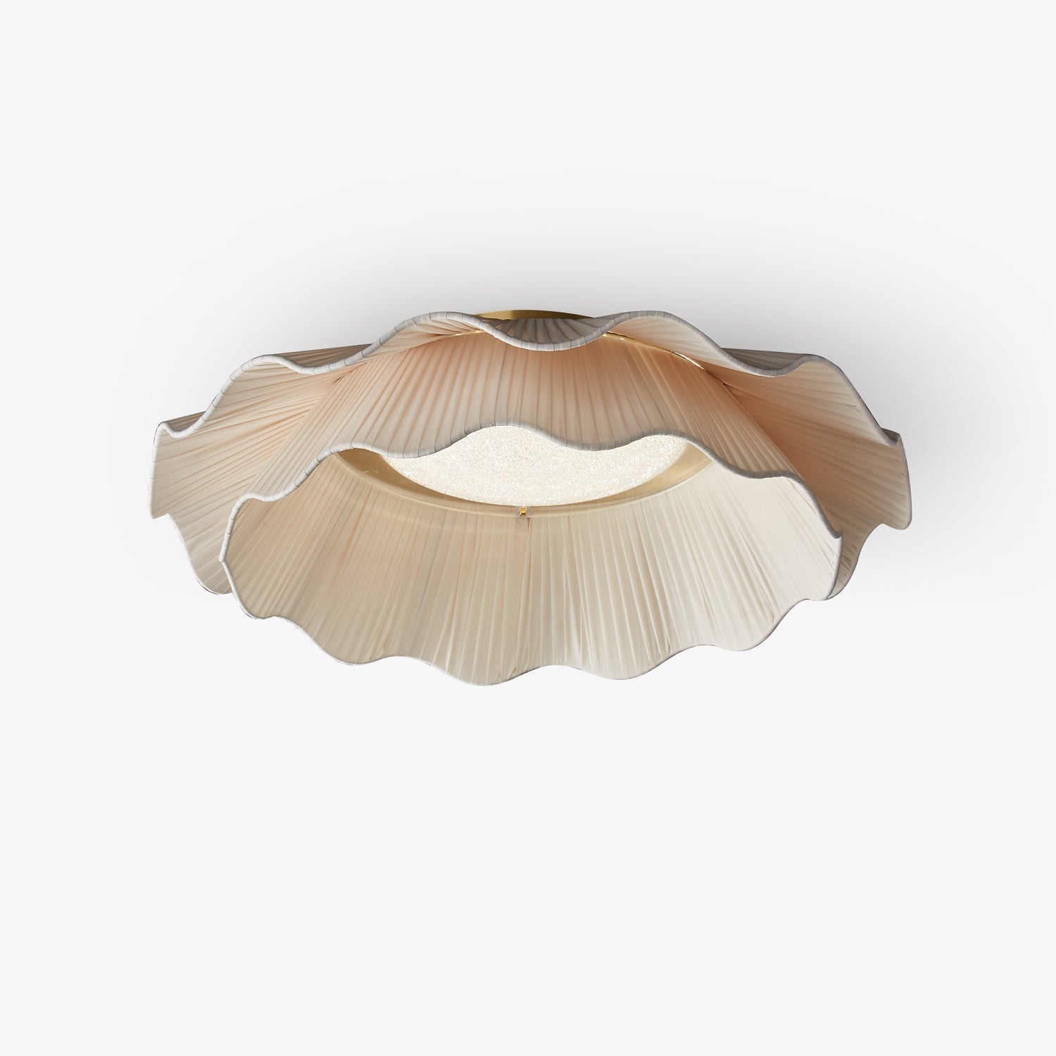 Tirah Fabric Wave Ceiling Light Brass - Lamp Copper