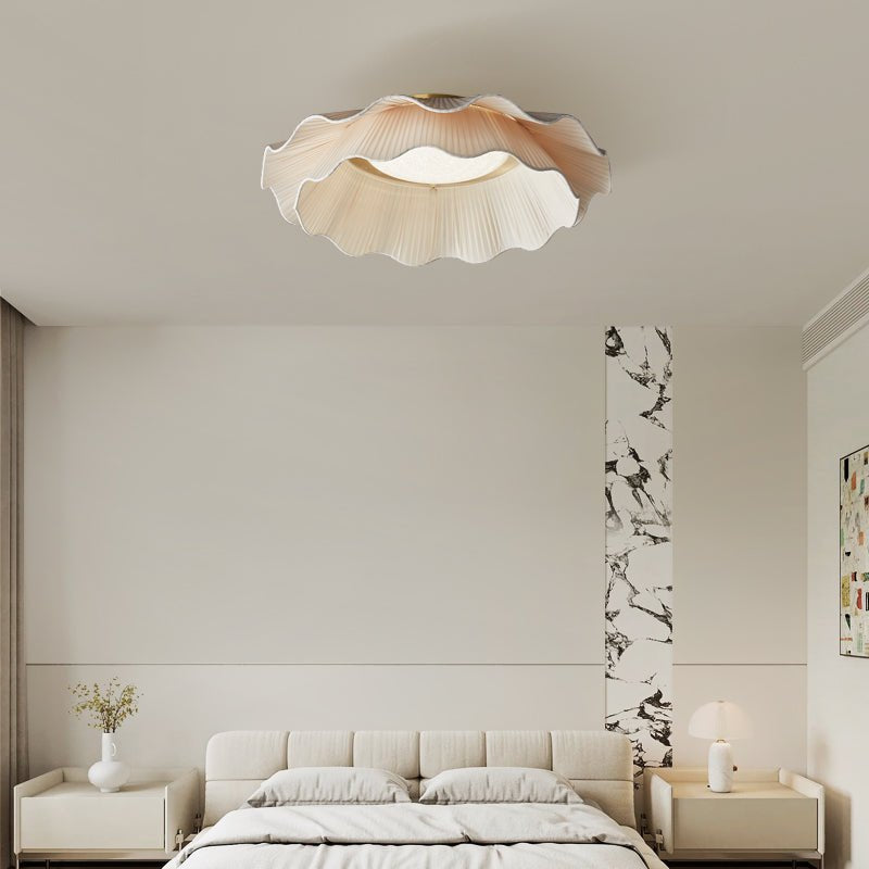 Tirah Fabric Wave Ceiling Light Brass - Lamp Copper