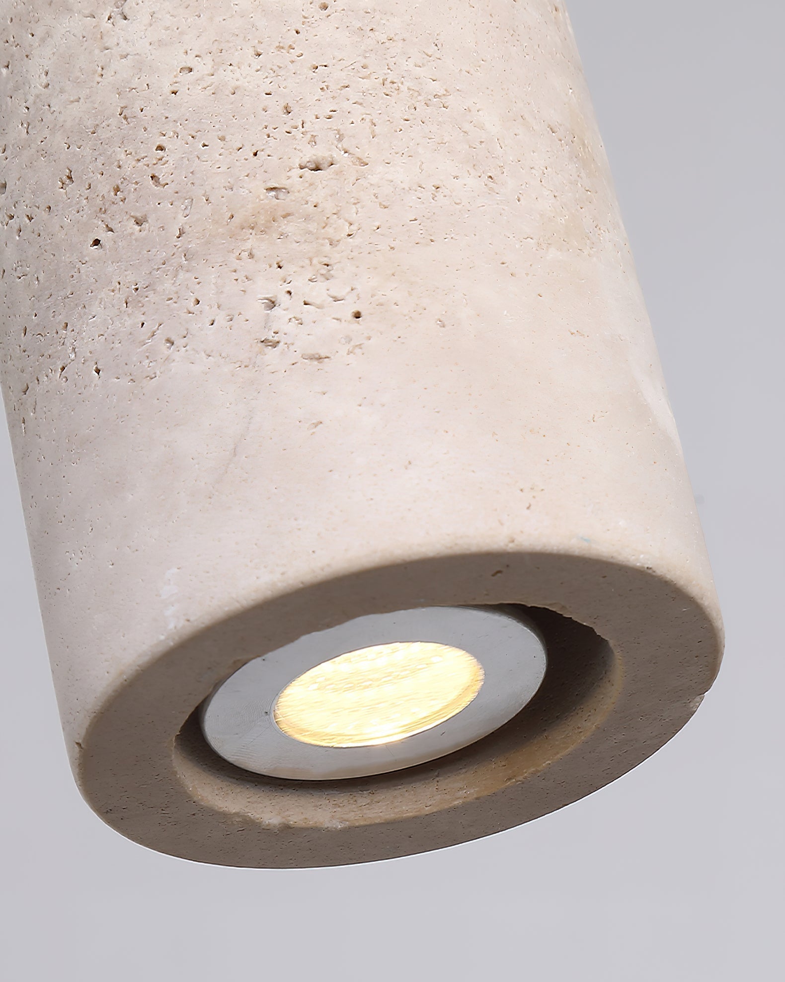 Tinon Pendant Lamp Yellow travertine Marble - Lamp Copper