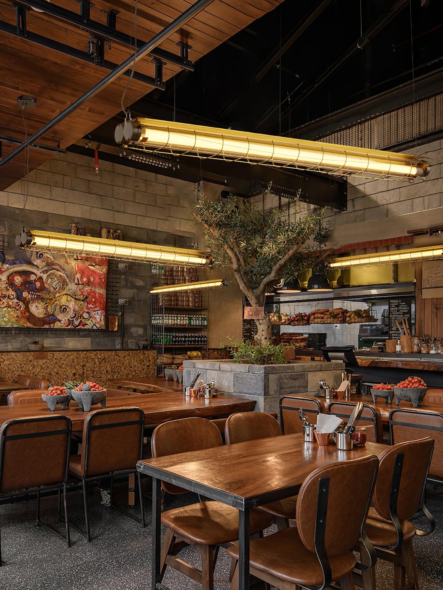 Arsorisra Industrial Linear Pendant Light - Lamp Copper