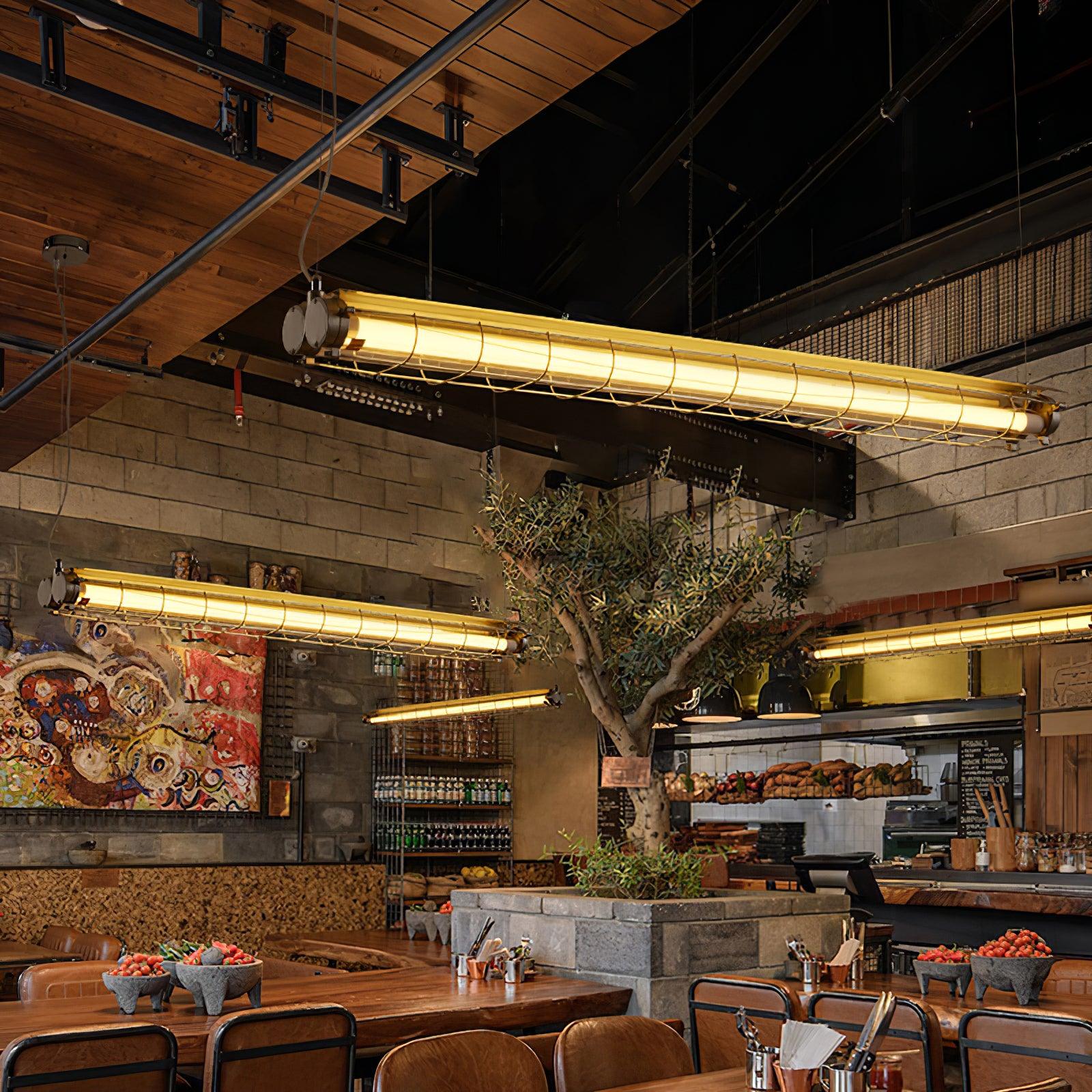 Arsorisra Industrial Linear Pendant Light - Lamp Copper