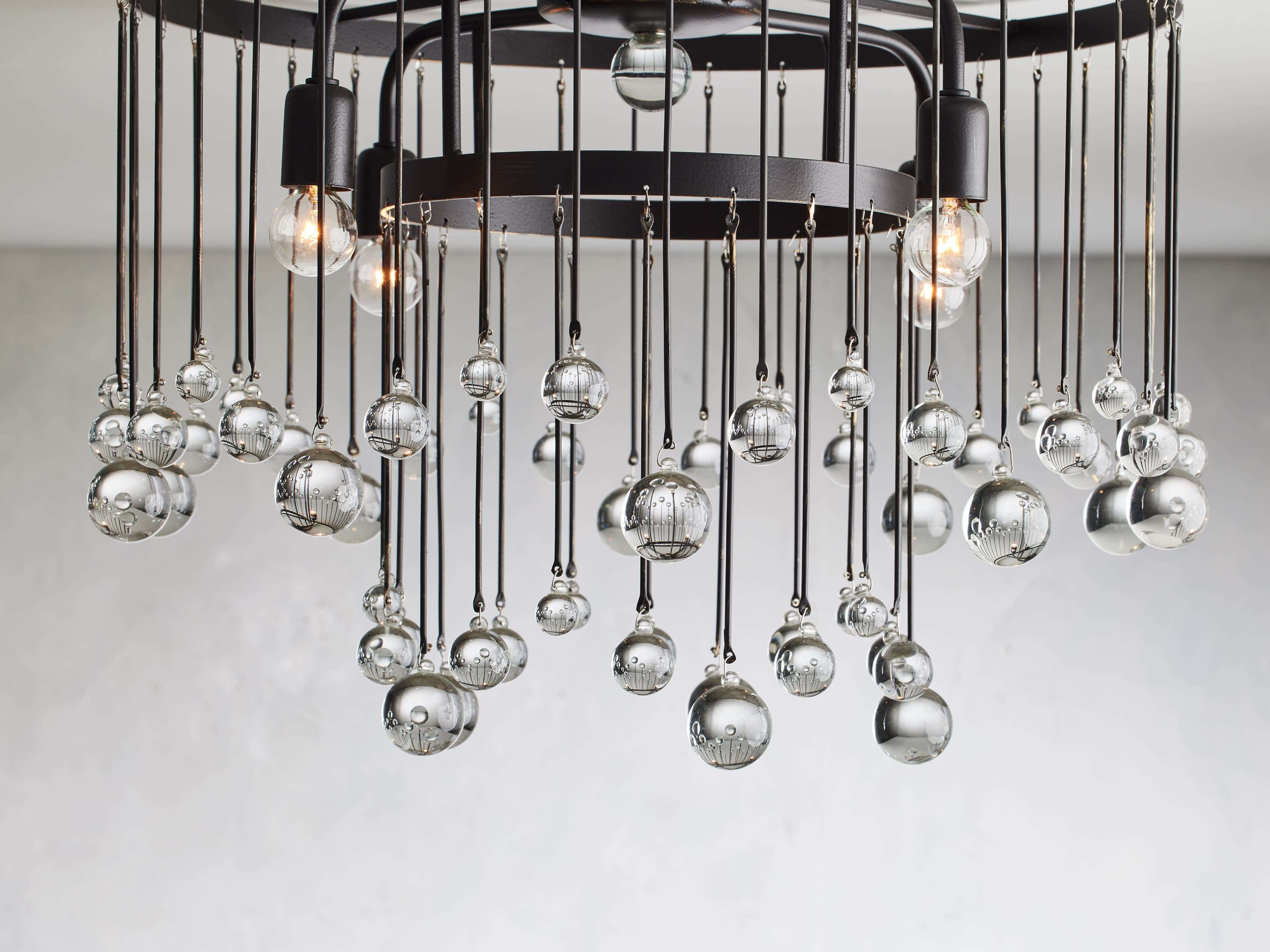 Fljotuvyo Postmodern Luxury Brass Crystal Flush Mount Ceiling Lamp - Lamp Copper