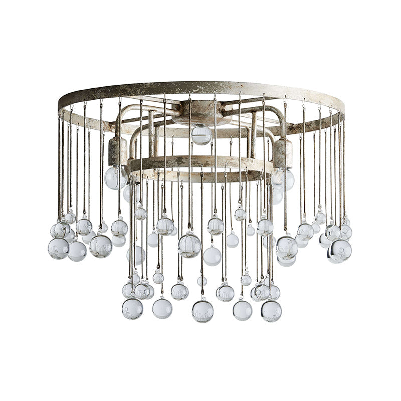 Fljotuvyo Postmodern Luxury Brass Crystal Flush Mount Ceiling Lamp - Lamp Copper