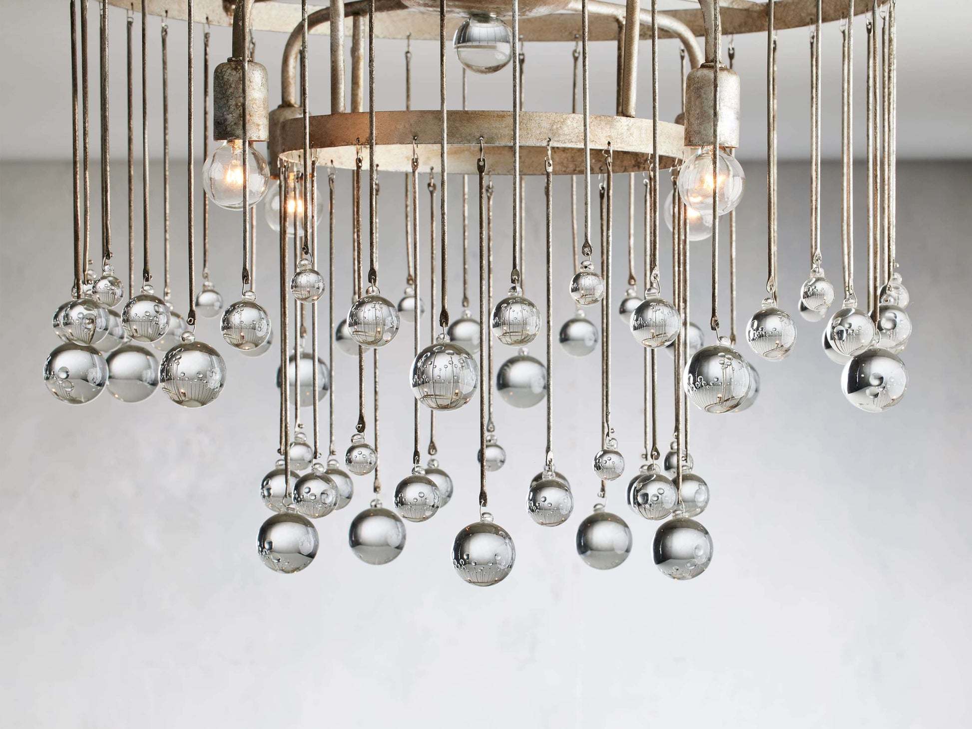 Fljotuvyo Postmodern Luxury Brass Crystal Flush Mount Ceiling Lamp - Lamp Copper