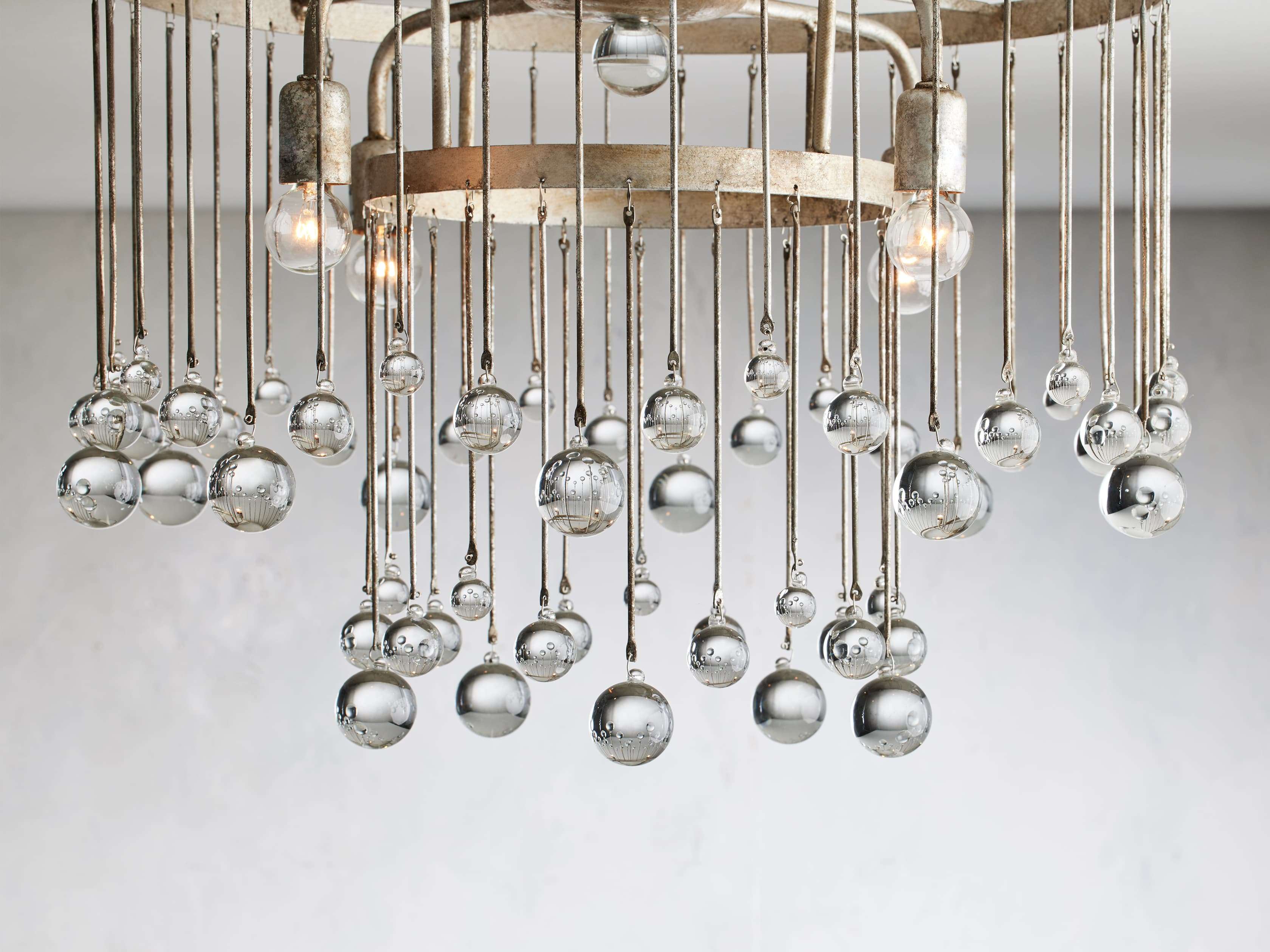Fljotuvyo Postmodern Luxury Brass Crystal Flush Mount Ceiling Lamp - Lamp Copper