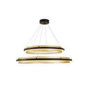 Himinuvyo Modern Minimalist LED Acrylic Metal Chandelier - Lamp Copper