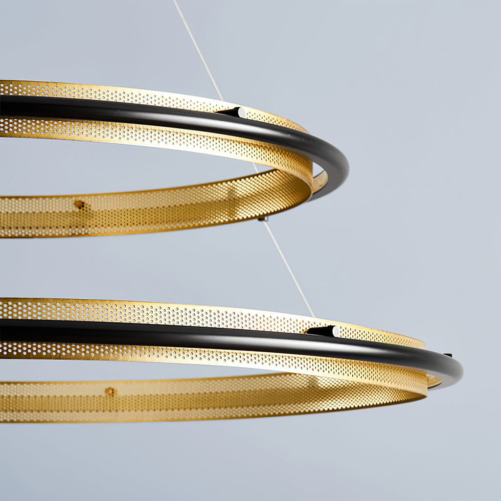 Himinuvyo Modern Minimalist LED Acrylic Metal Chandelier - Lamp Copper