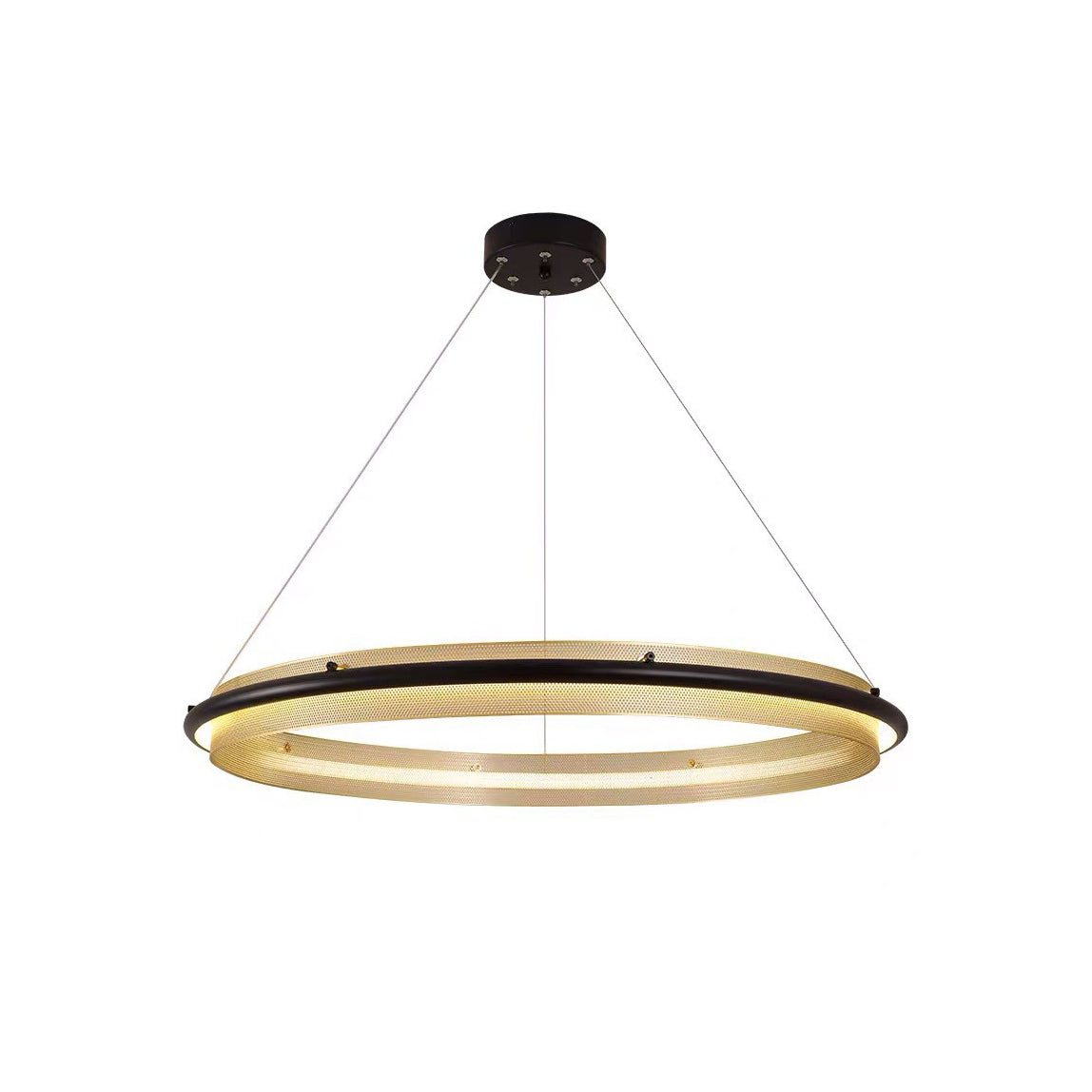 Himinuvyo Modern Minimalist LED Acrylic Metal Chandelier - Lamp Copper