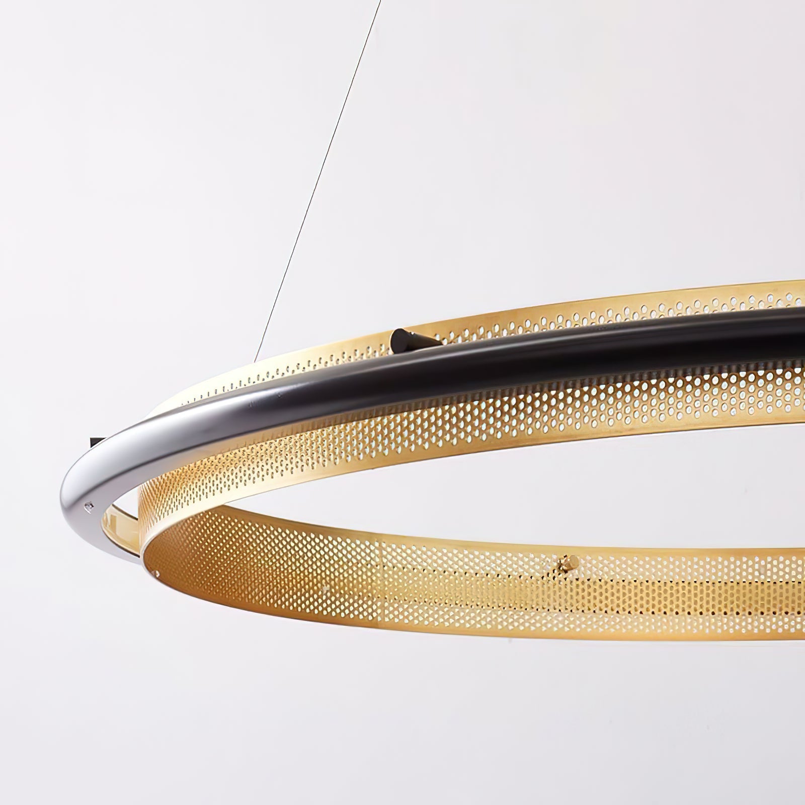 Himinuvyo Modern Minimalist LED Acrylic Metal Chandelier - Lamp Copper