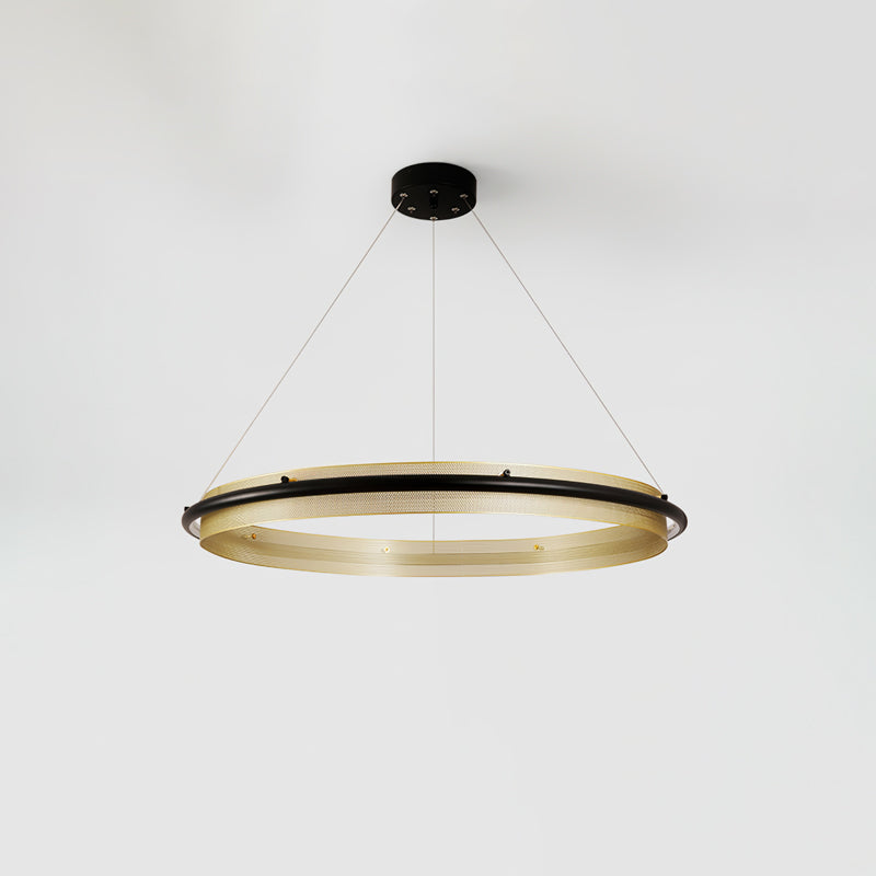 Himinuvyo Modern Minimalist LED Acrylic Metal Chandelier - Lamp Copper