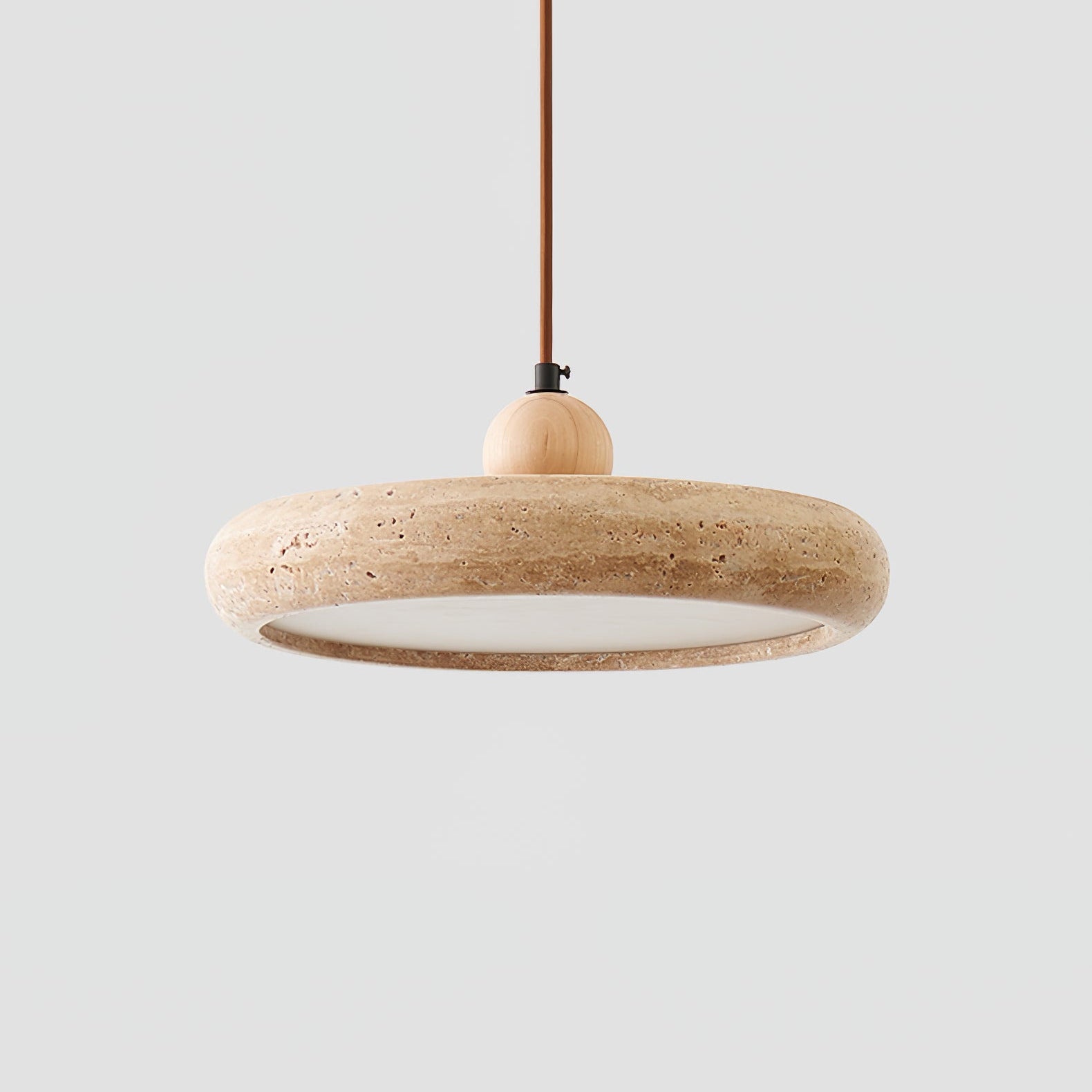 Zesolor Minimalist Travertine Pendant Light - Lamp Copper