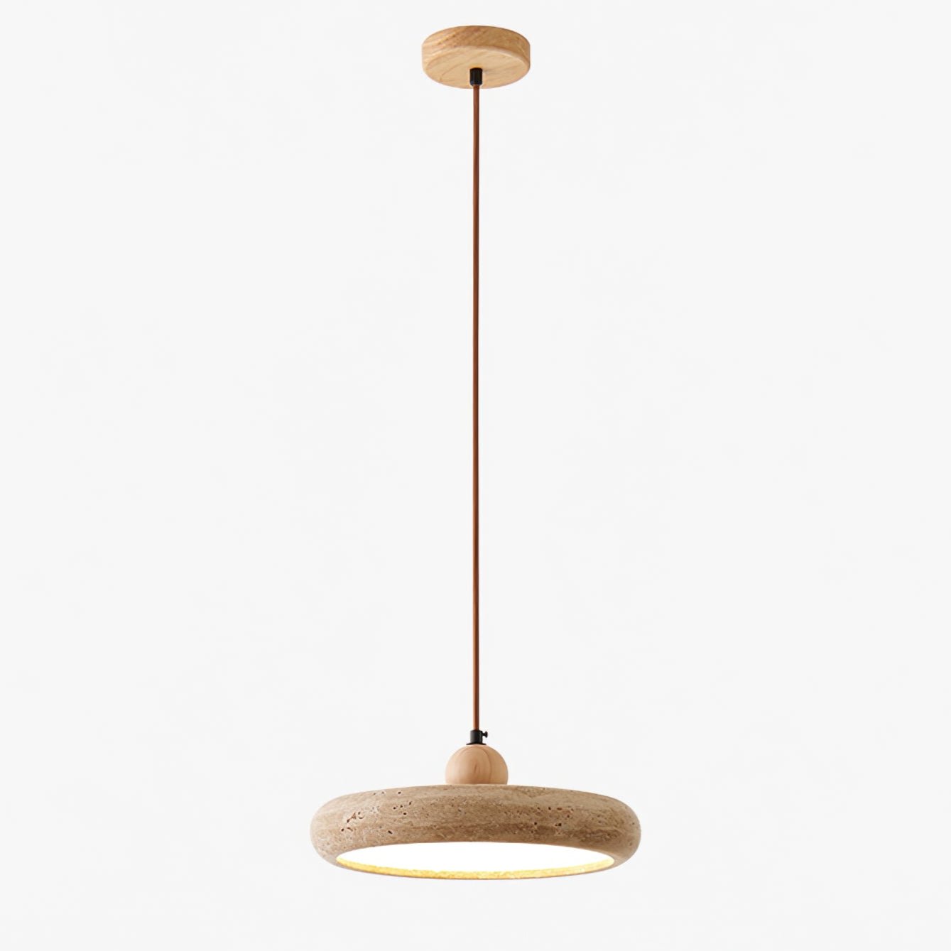 Zesolor Minimalist Travertine Pendant Light - Lamp Copper