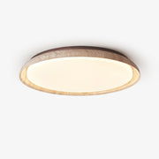 Elvinila Ring-Rim Travertine Ceiling Light - Lamp Copper