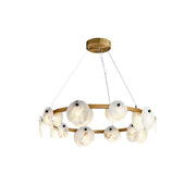 Ostruvys Postmodern Luxury Brass Alabaster Chandelier - Lamp Copper