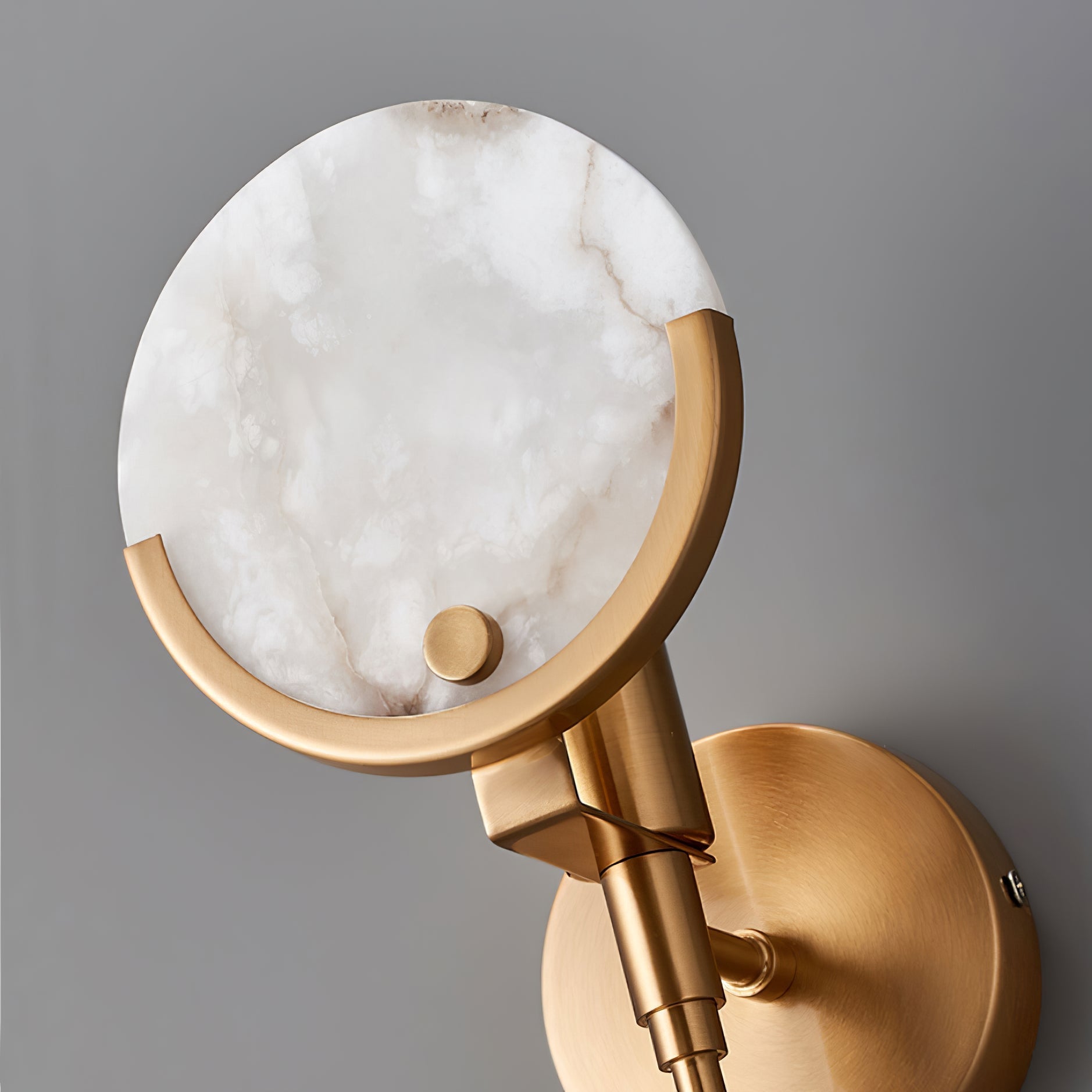 Bravi Brass Sconce Alabaster - Lamp Copper