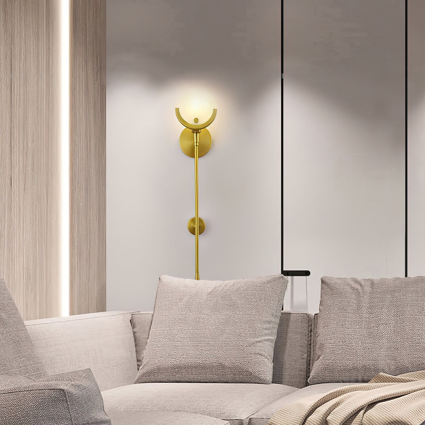 Bravi Brass Sconce Alabaster - Lamp Copper