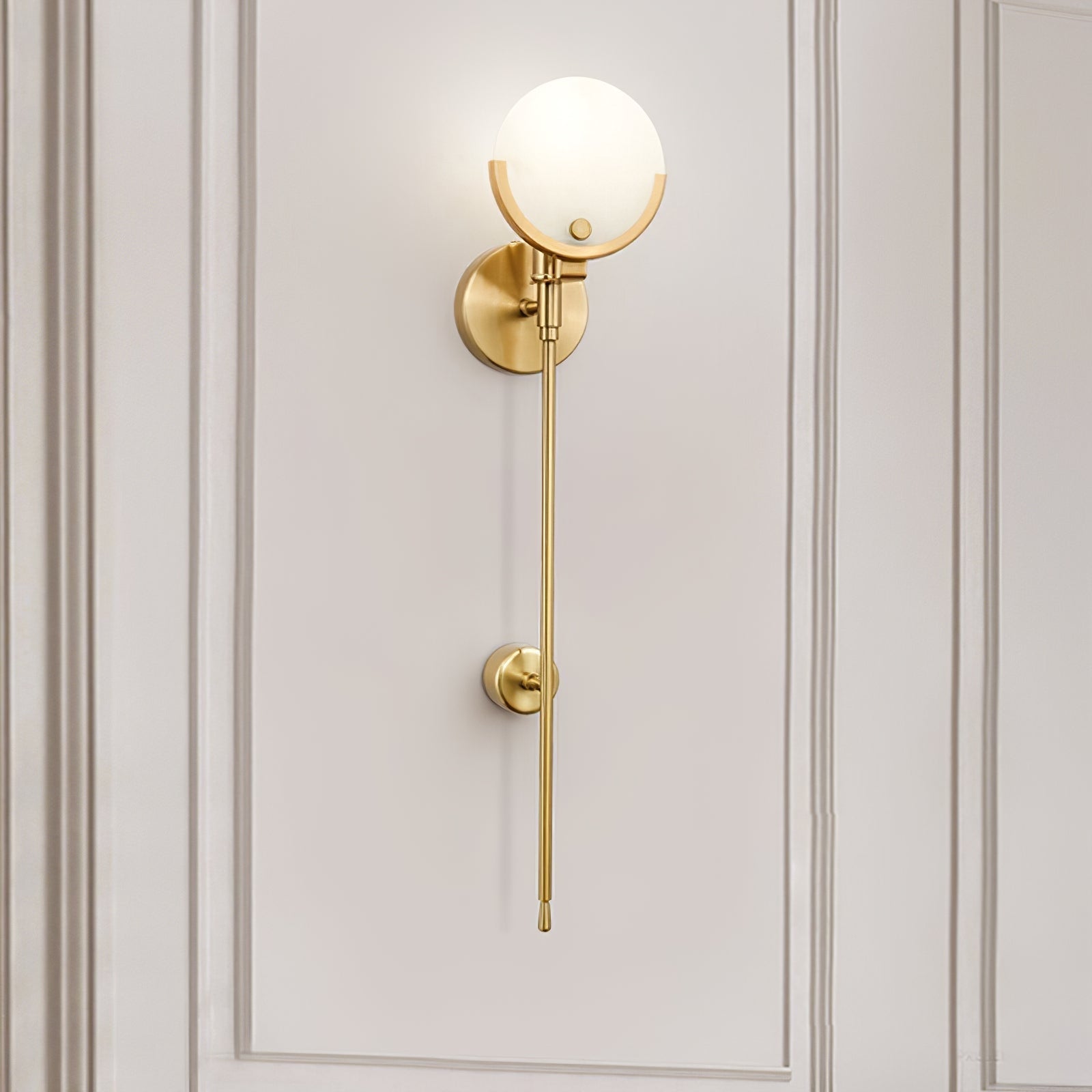 Bravi Brass Sconce Alabaster - Lamp Copper