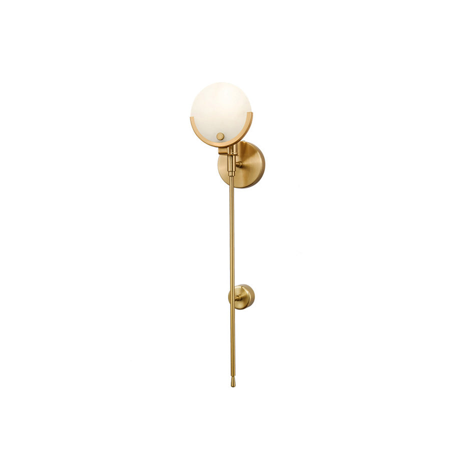 Bravi Brass Sconce Alabaster - Lamp Copper