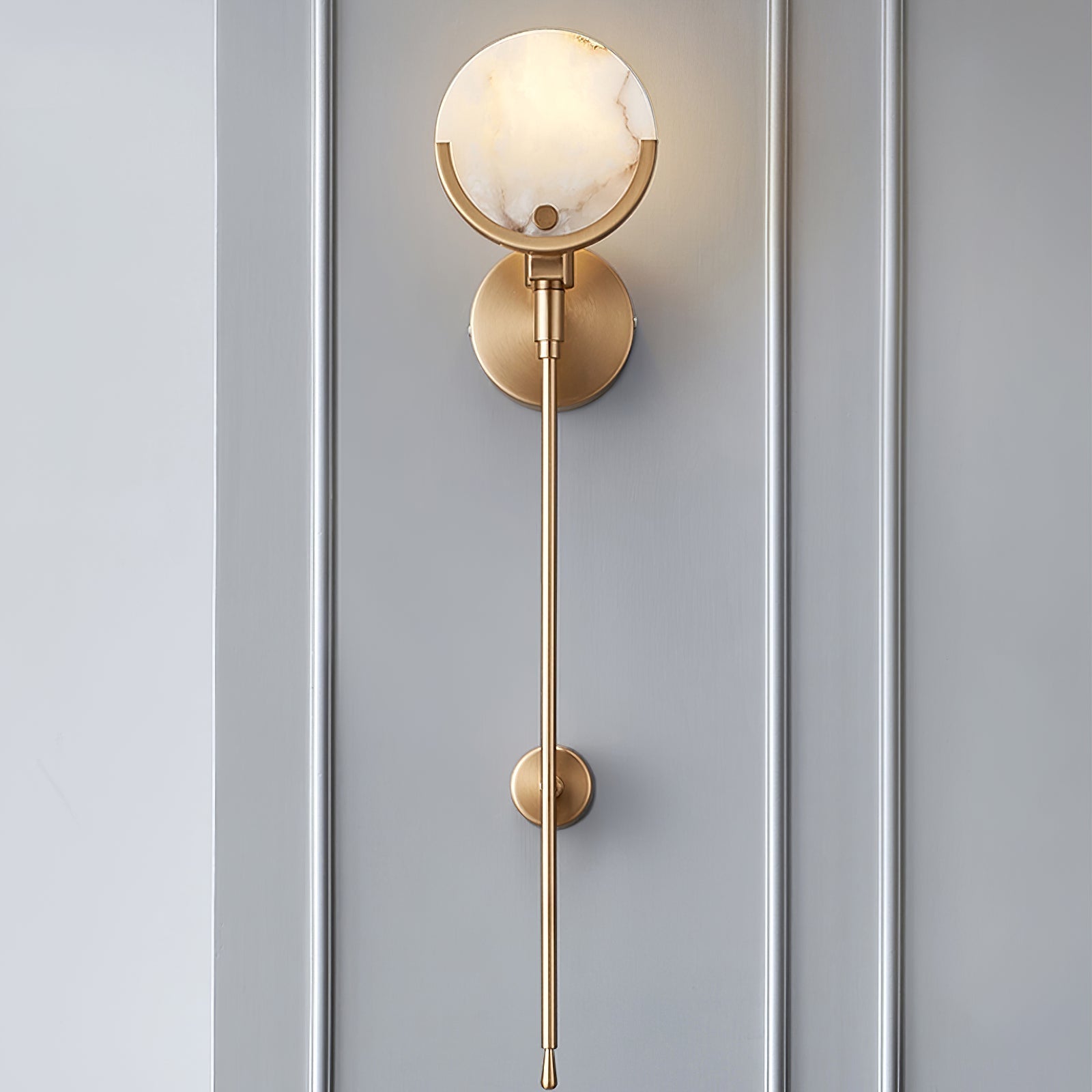 Bravi Brass Sconce Alabaster - Lamp Copper