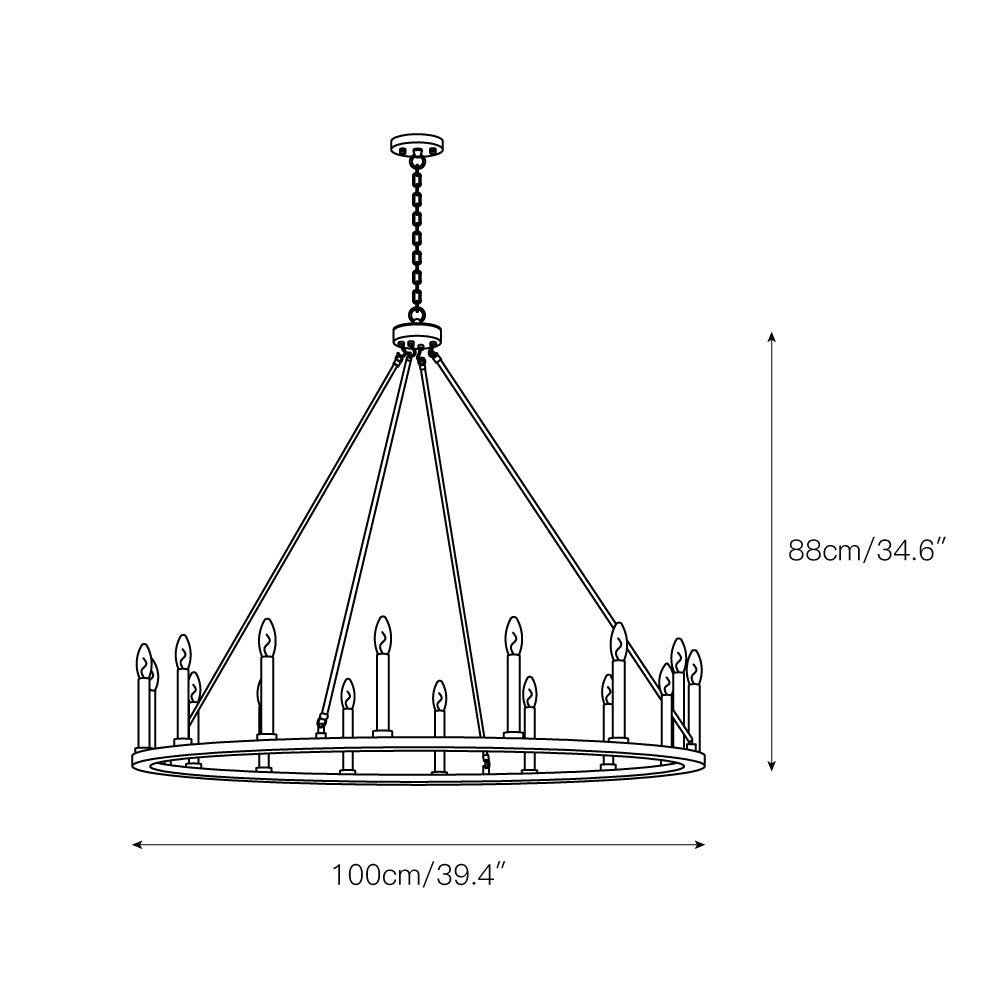 Mjolkuvyo Modern Minimalist Metal Chandelier - Lamp Copper