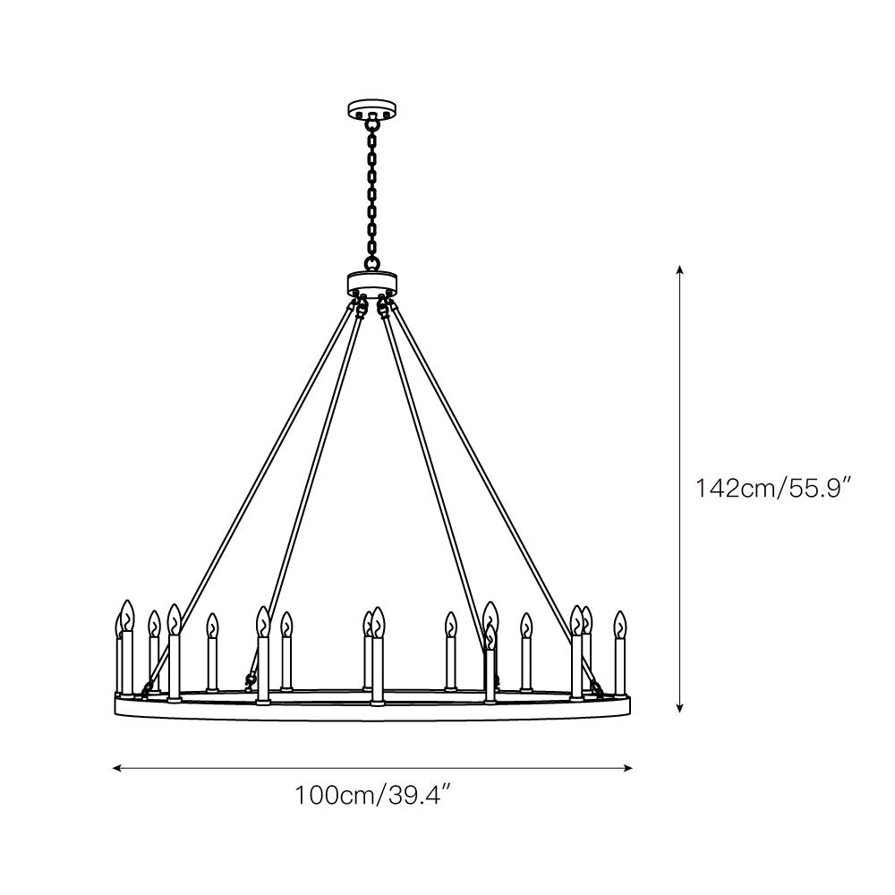 Mjolkuvyo Modern Minimalist Metal Chandelier - Lamp Copper