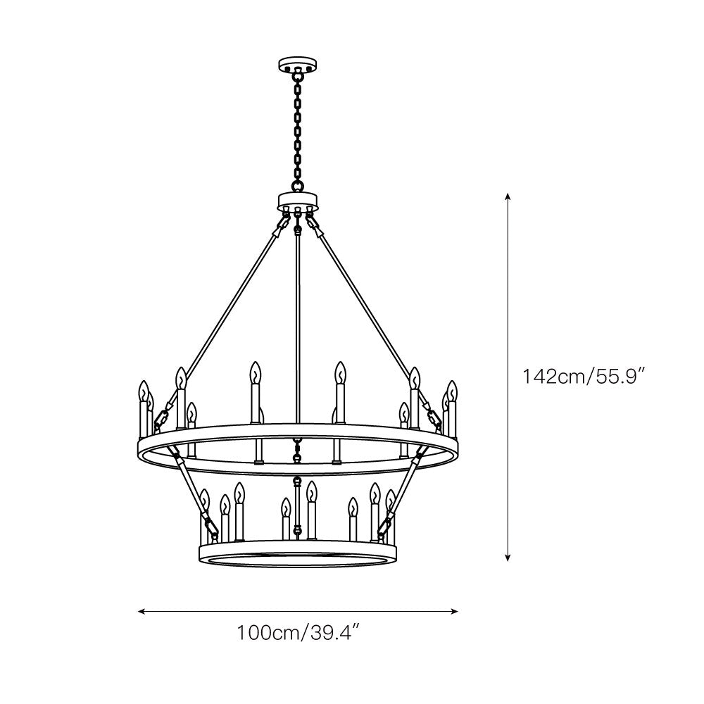 Mjolkuvyo Modern Minimalist Metal Chandelier - Lamp Copper