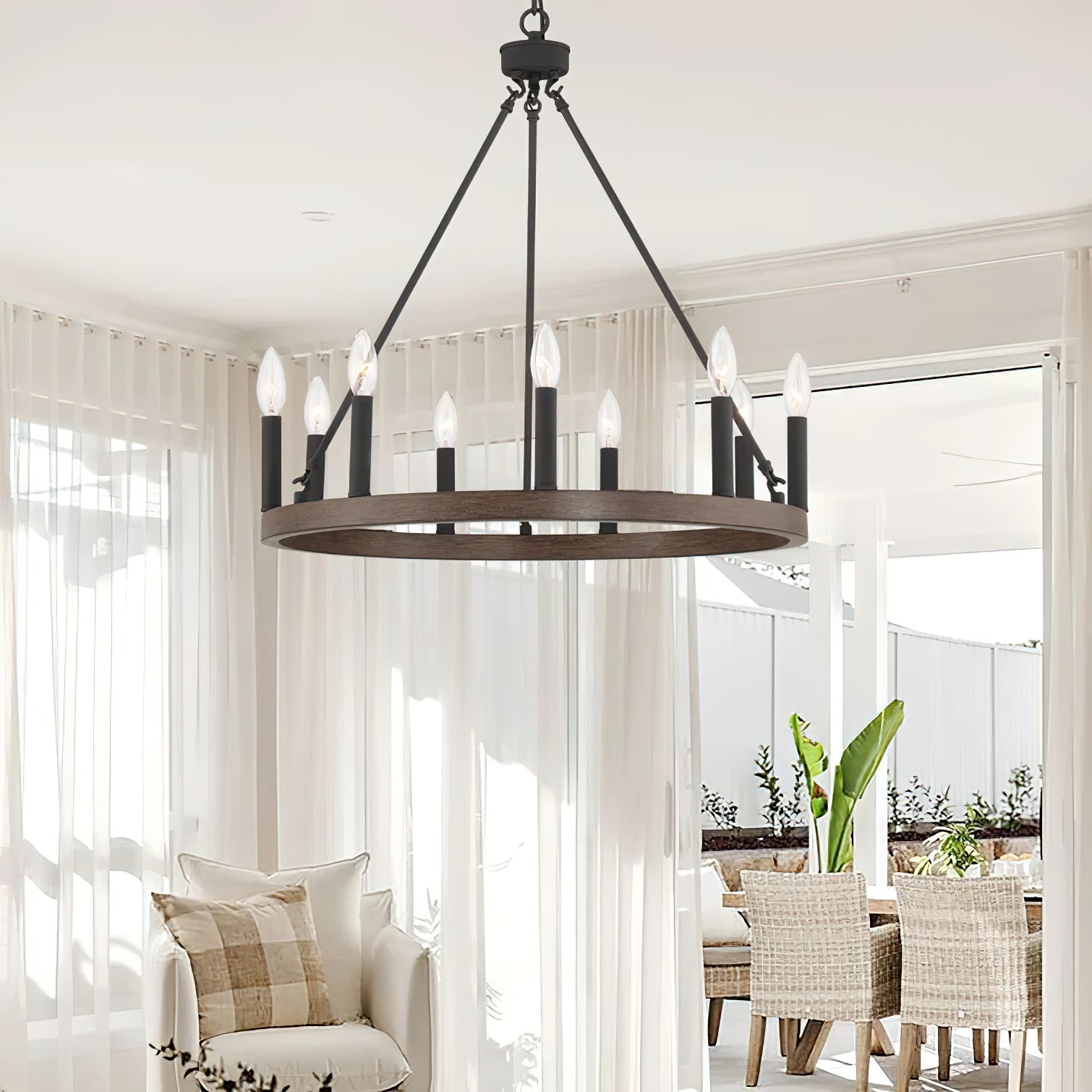 Mjolkuvyo Modern Minimalist Metal Chandelier - Lamp Copper