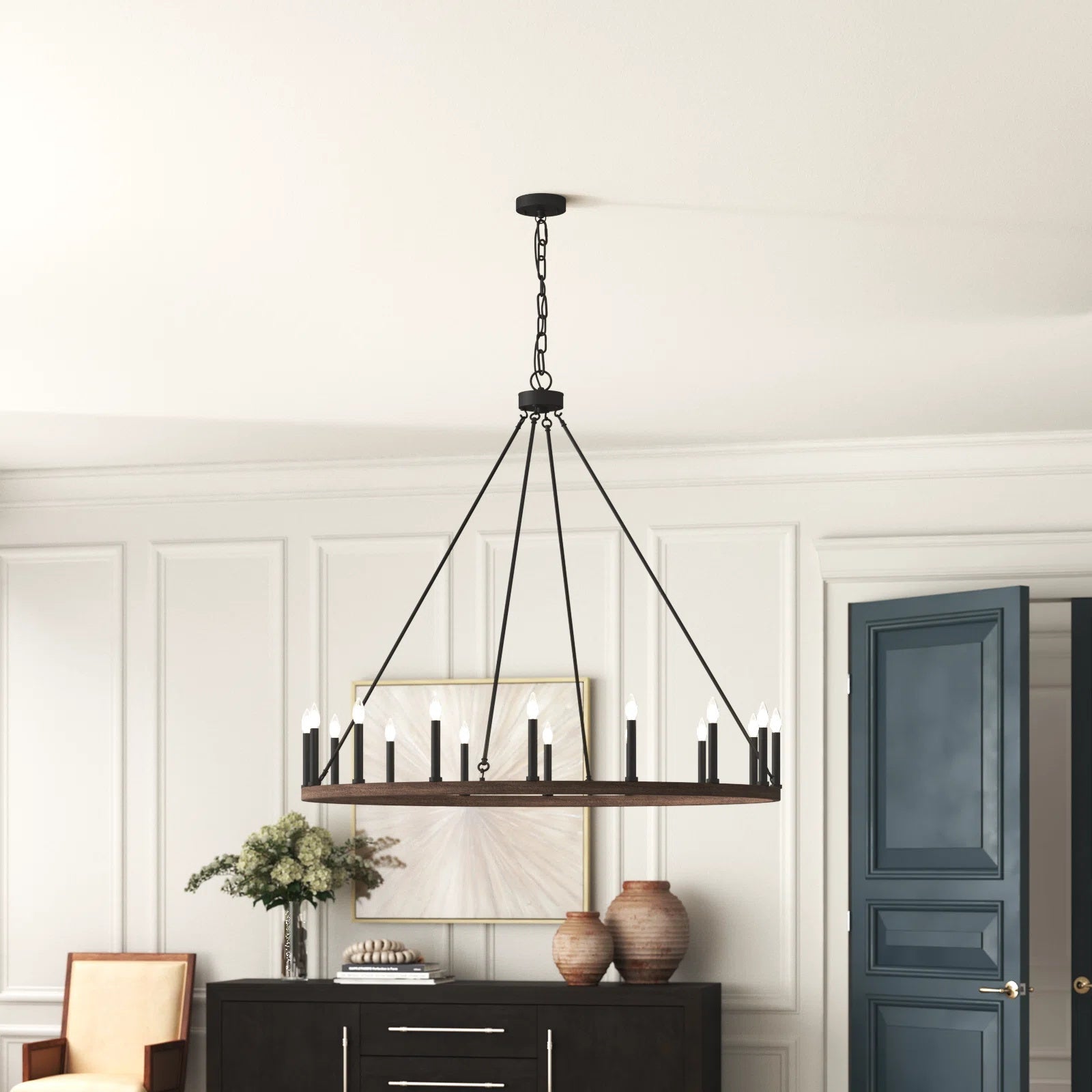 Mjolkuvyo Modern Minimalist Metal Chandelier - Lamp Copper