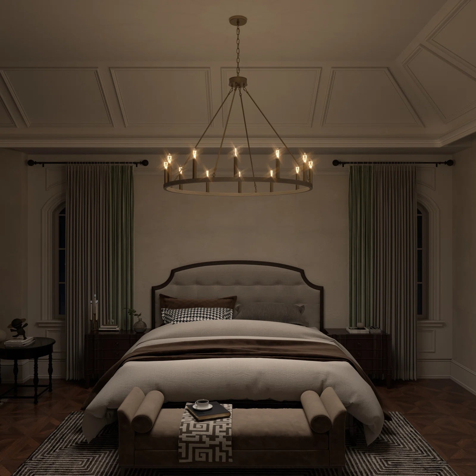 Mjolkuvyo Modern Minimalist Metal Chandelier - Lamp Copper