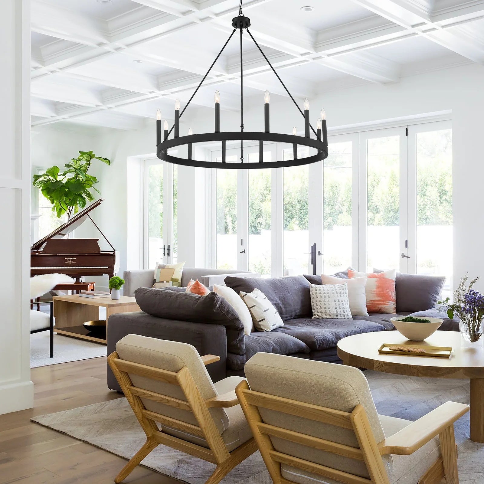 Mjolkuvyo Modern Minimalist Metal Chandelier - Lamp Copper